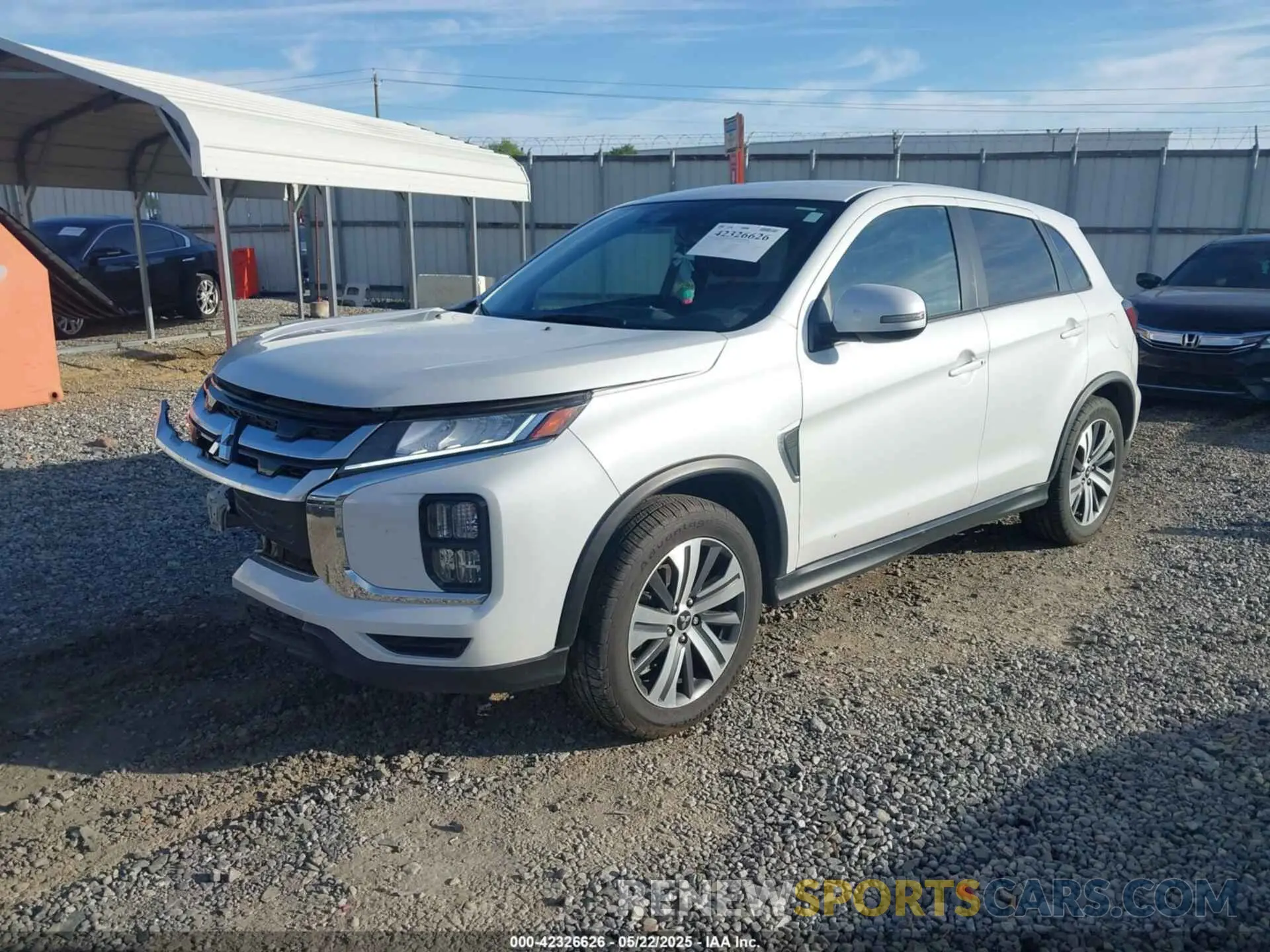 2 Photograph of a damaged car JA4APVAU2NU011803 MITSUBISHI OUTLANDER SPORT 2022