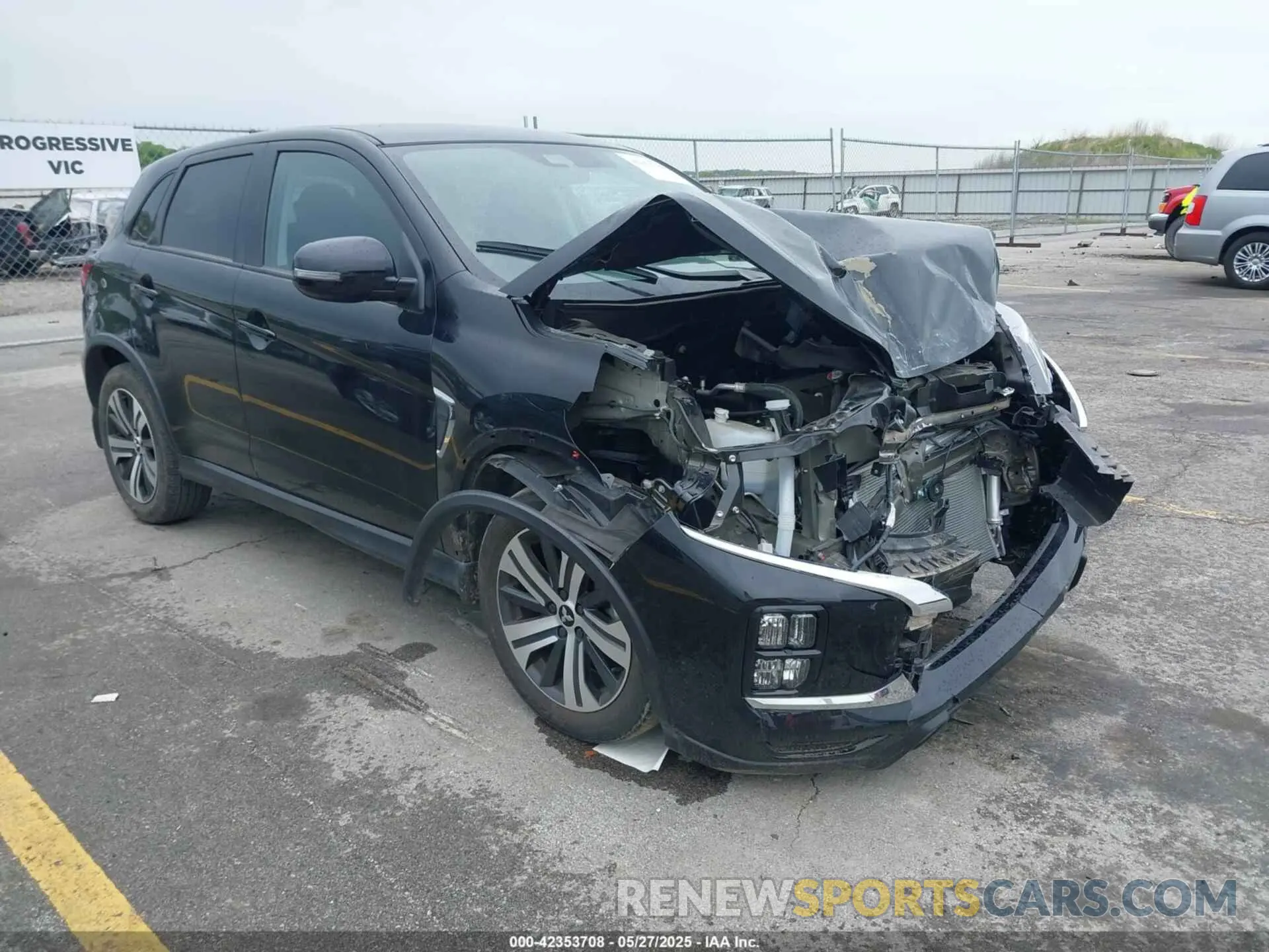1 Photograph of a damaged car JA4APVAU5NU024481 MITSUBISHI OUTLANDER SPORT 2022