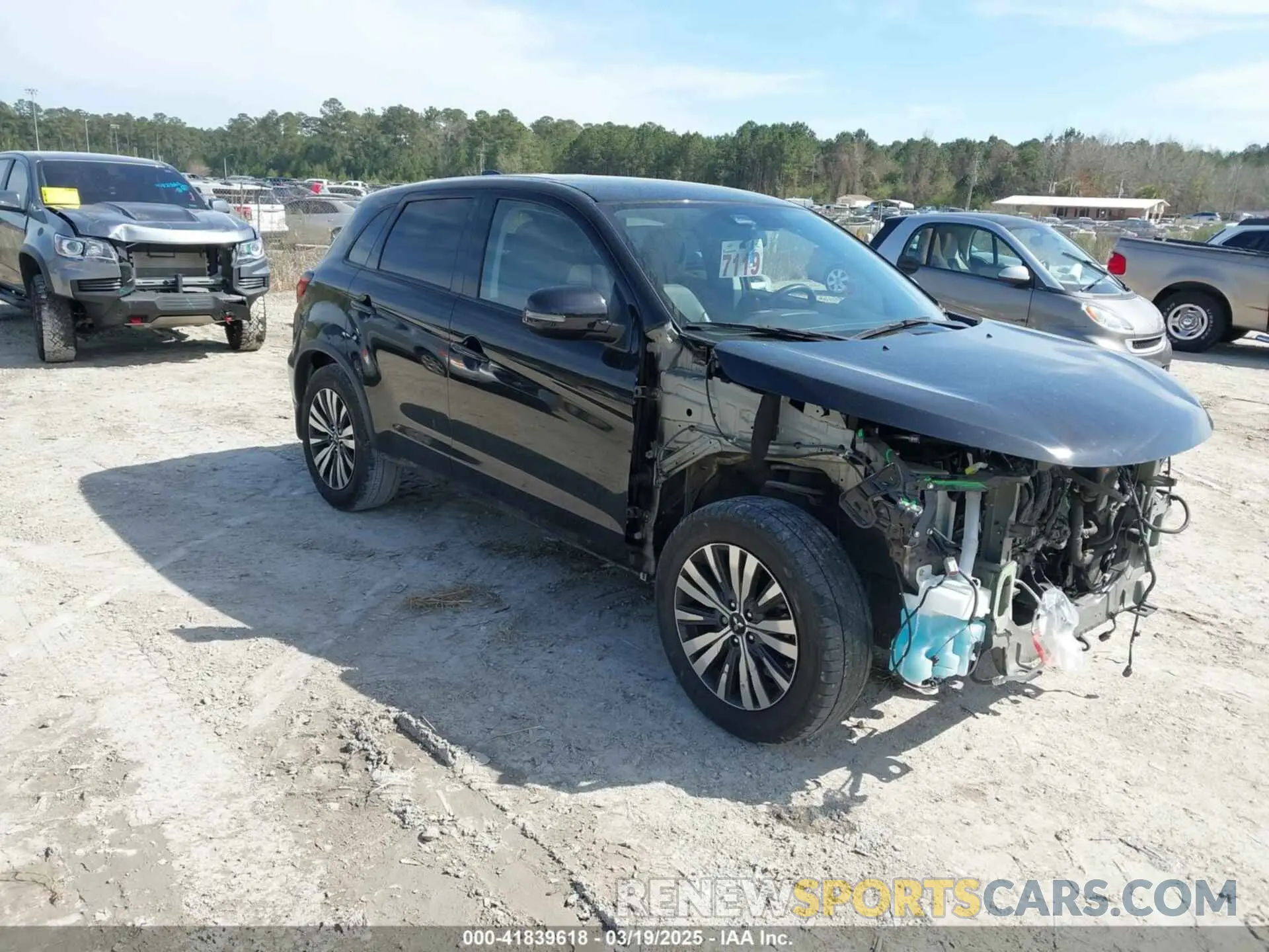 1 Photograph of a damaged car JA4APVAU6NU013439 MITSUBISHI OUTLANDER SPORT 2022