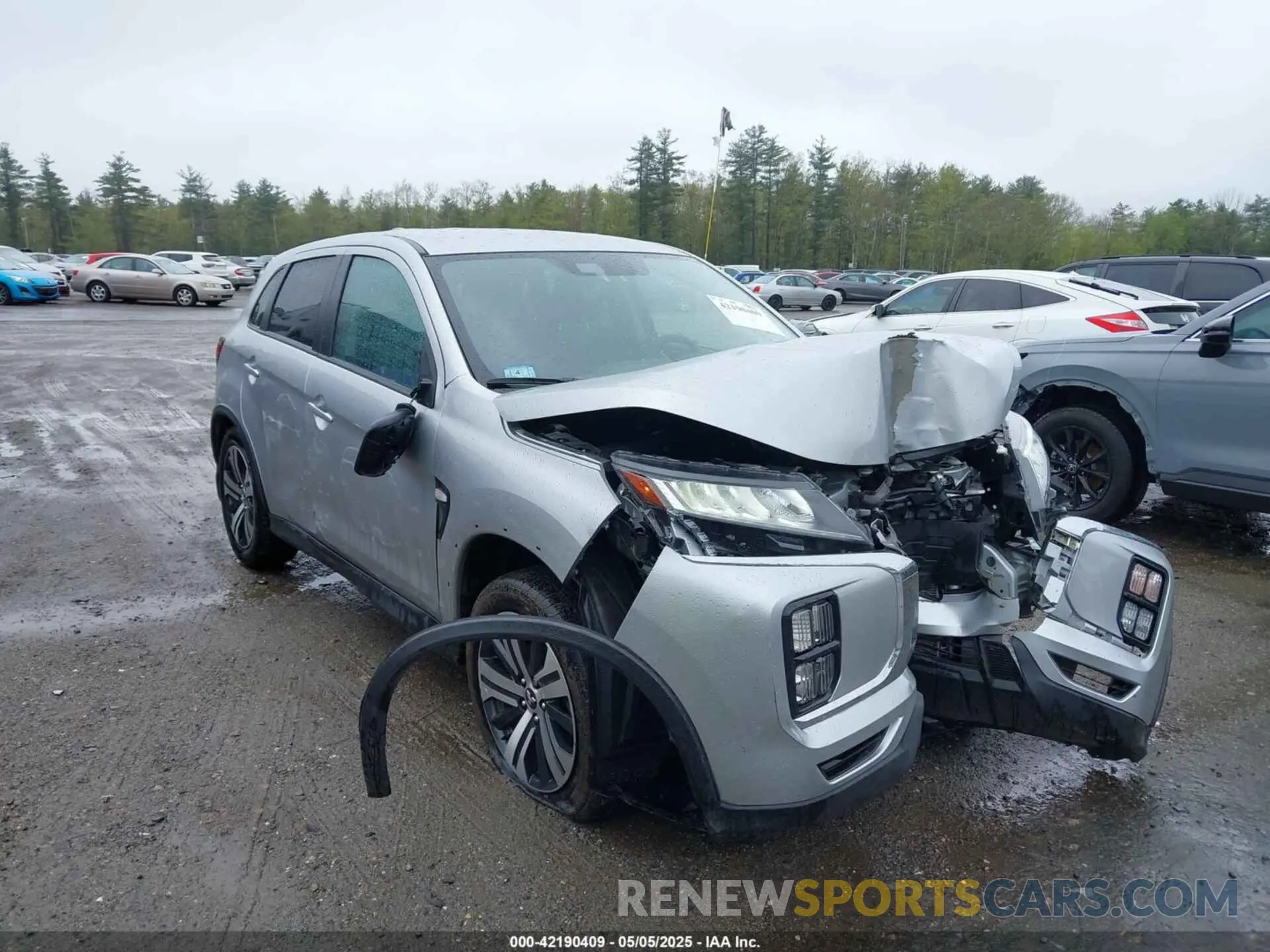 1 Photograph of a damaged car JA4ARUAU8PU002904 MITSUBISHI OUTLANDER SPORT 2023