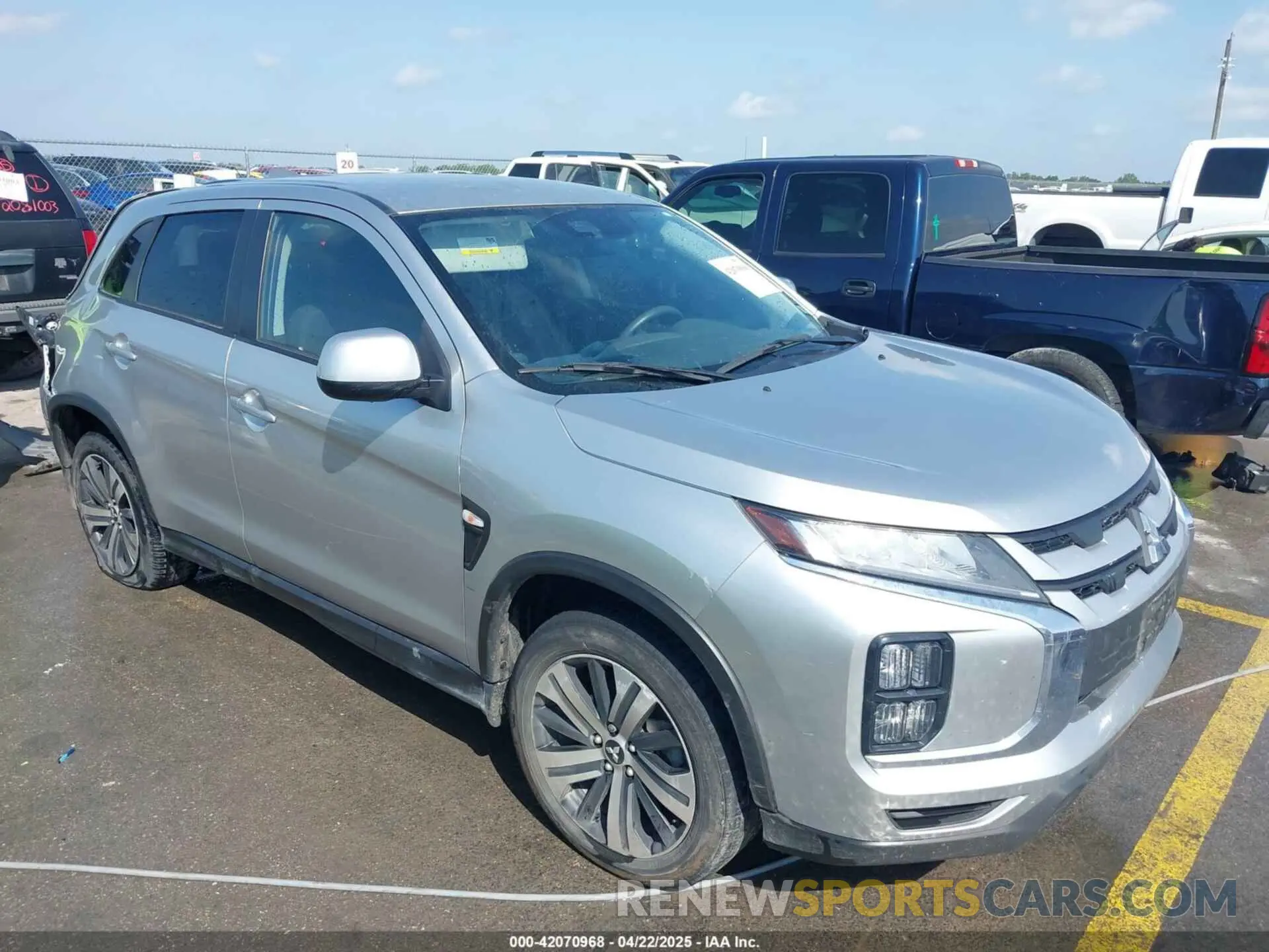1 Photograph of a damaged car JA4ARUAU8PU013062 MITSUBISHI OUTLANDER SPORT 2023