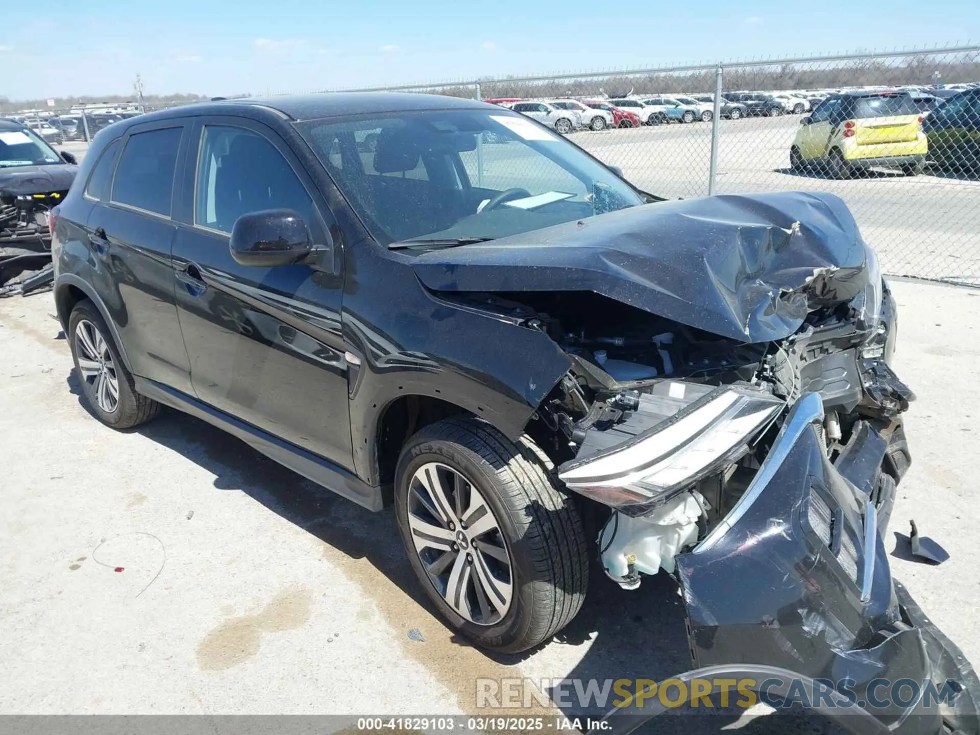1 Photograph of a damaged car JA4ARUAU8RU013467 MITSUBISHI OUTLANDER SPORT 2024
