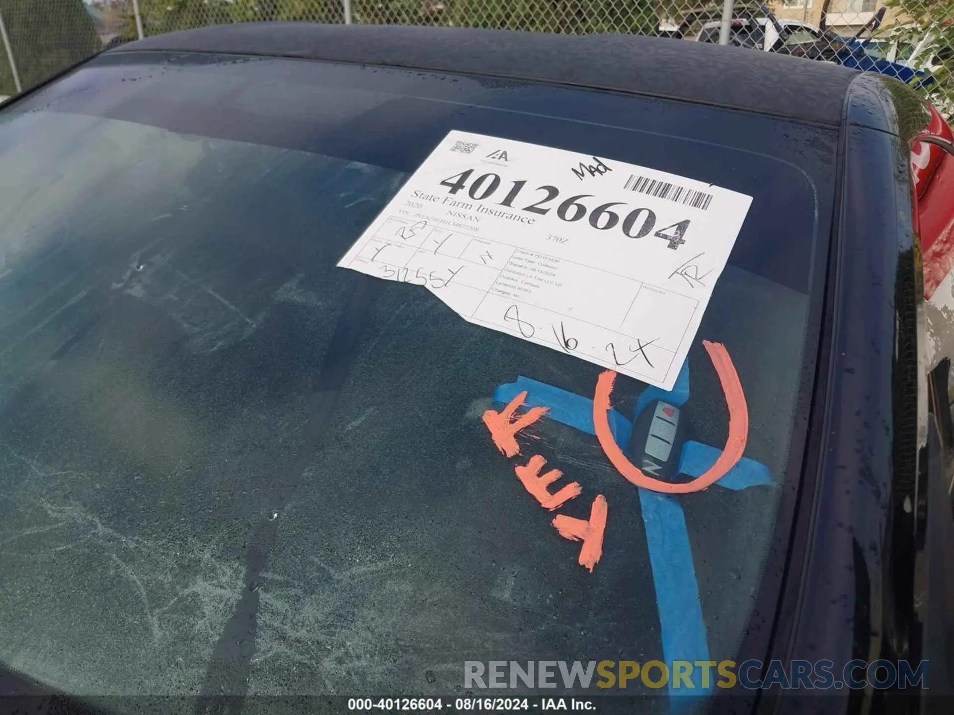 11 Photograph of a damaged car JN1AZ4EH1LM822208 NISSAN 370Z 2020