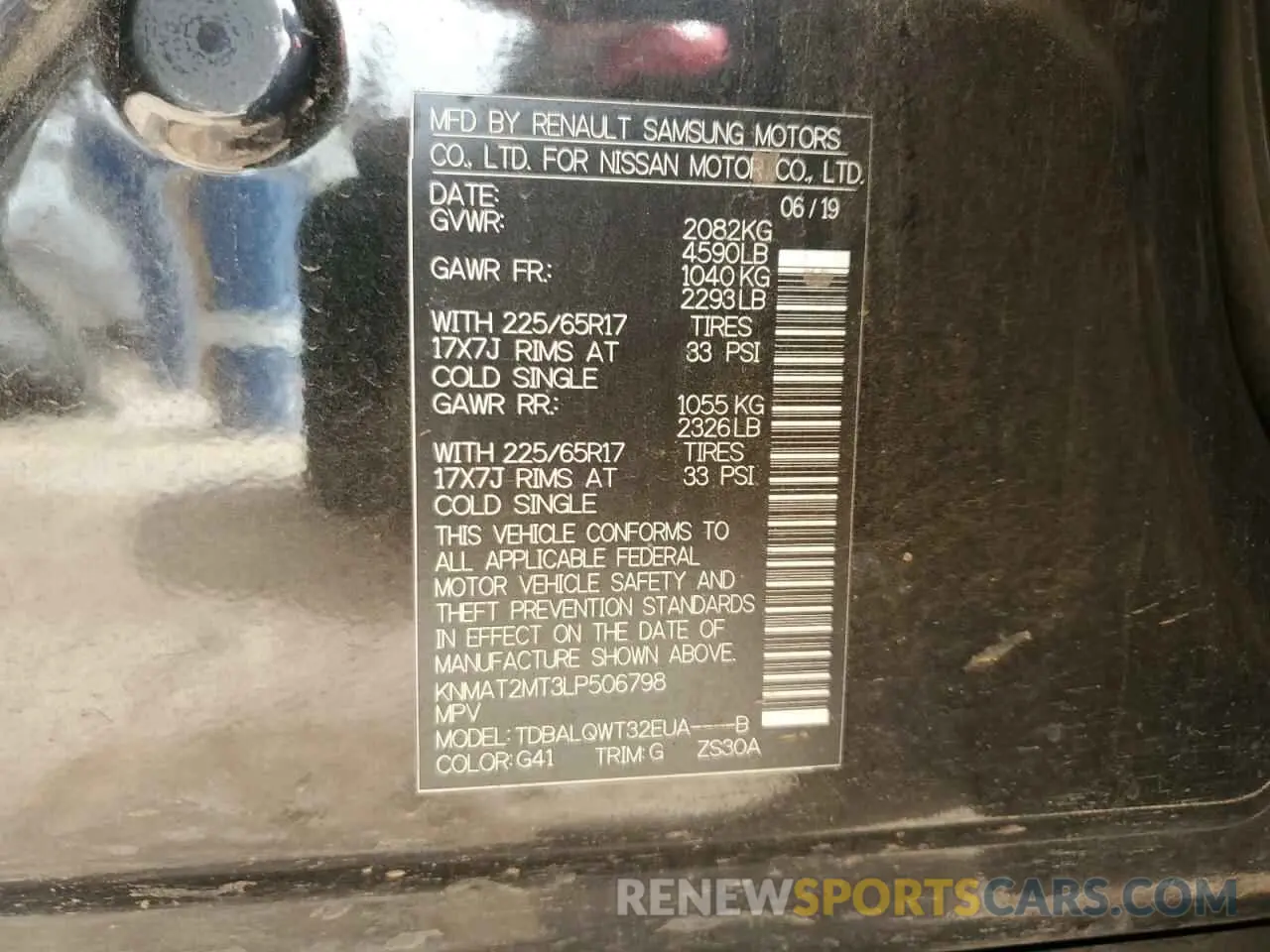 14 Photograph of a damaged car KNMAT2MT3LP506798 NISSAN All Models 2020