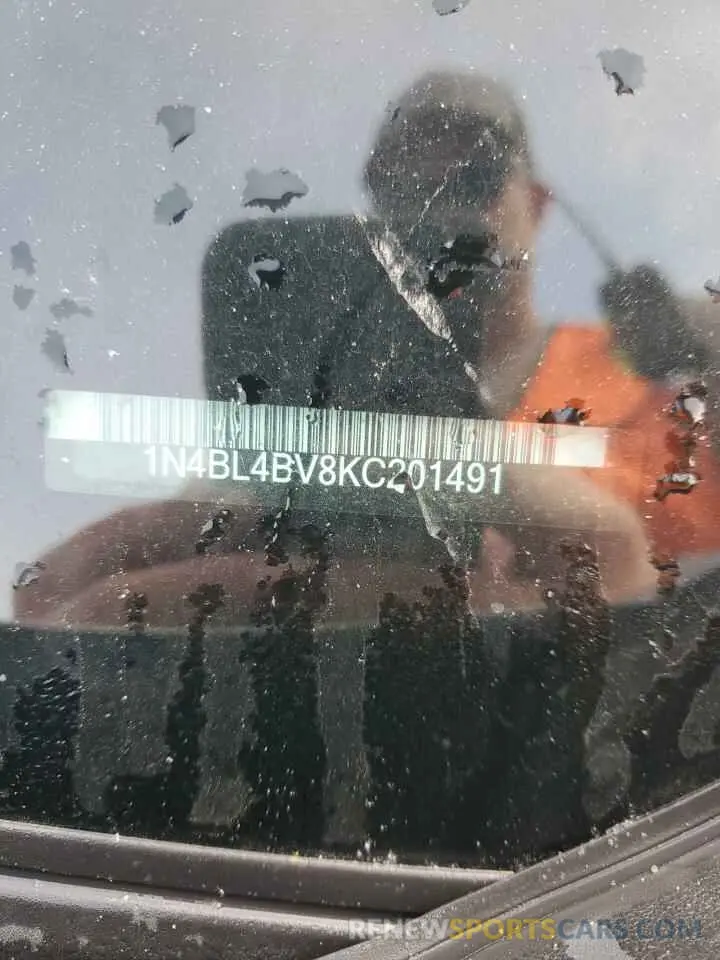 13 Photograph of a damaged car 1N4BL4BV8KC201491 NISSAN ALTIMA 2019