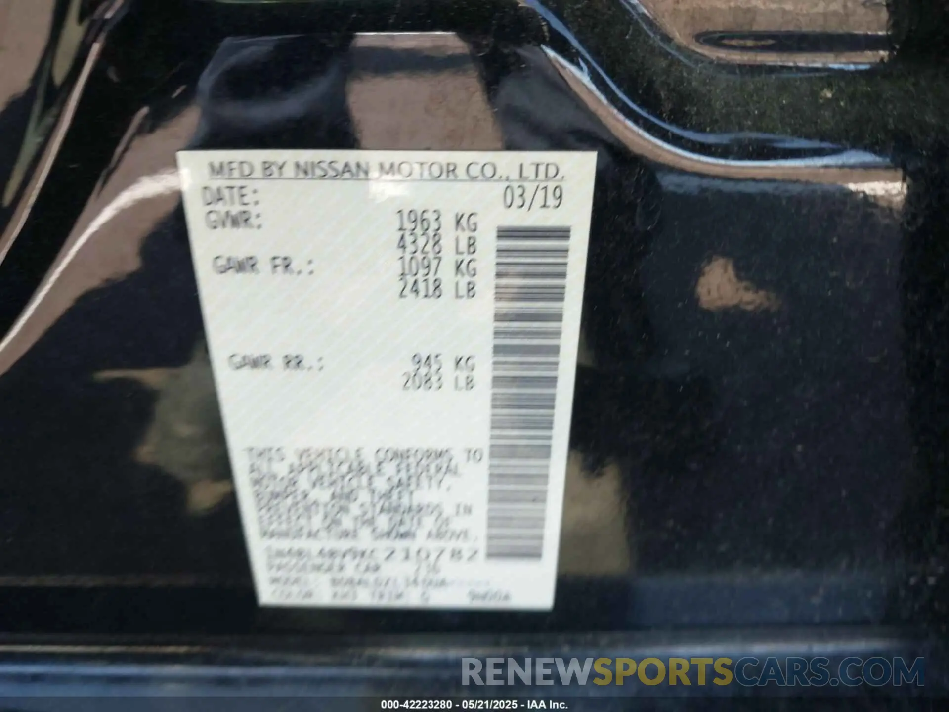 9 Photograph of a damaged car 1N4BL4BV9KC210782 NISSAN ALTIMA 2019