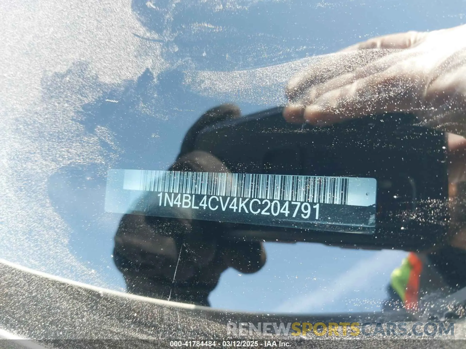 9 Photograph of a damaged car 1N4BL4CV4KC204791 NISSAN ALTIMA 2019