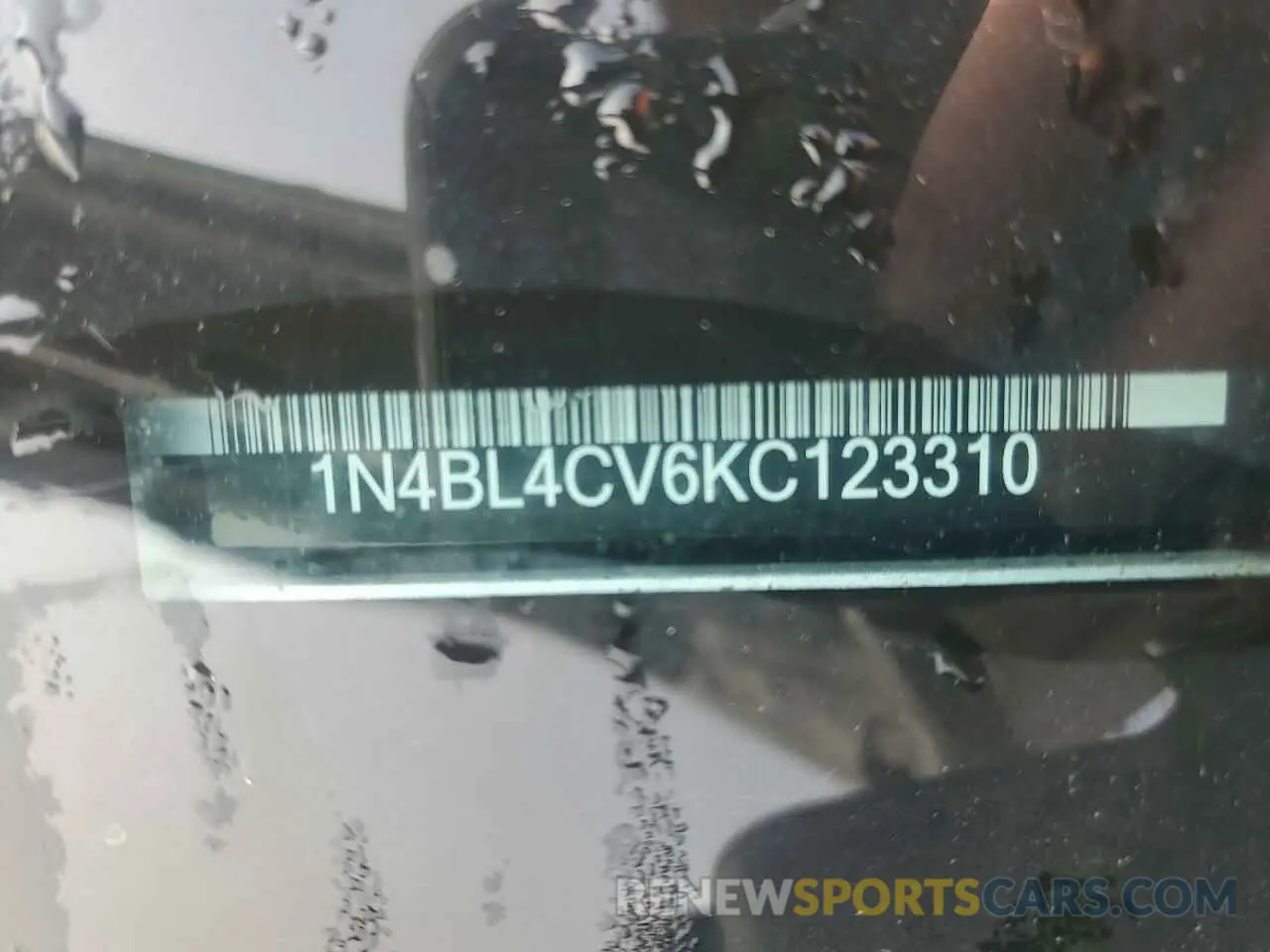 12 Photograph of a damaged car 1N4BL4CV6KC123310 NISSAN ALTIMA 2019