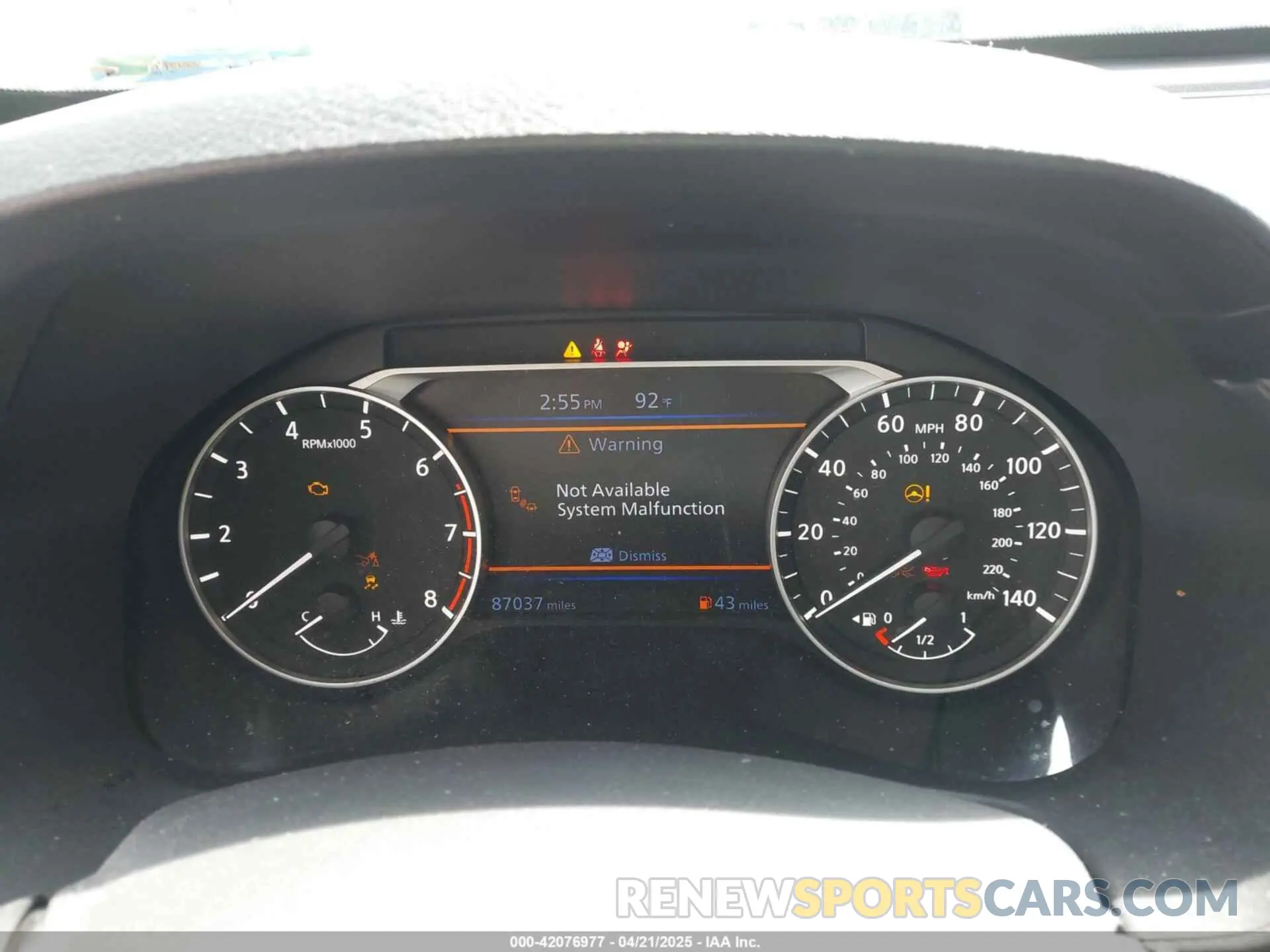 7 Photograph of a damaged car 1N4BL4DV0KC114312 NISSAN ALTIMA 2019