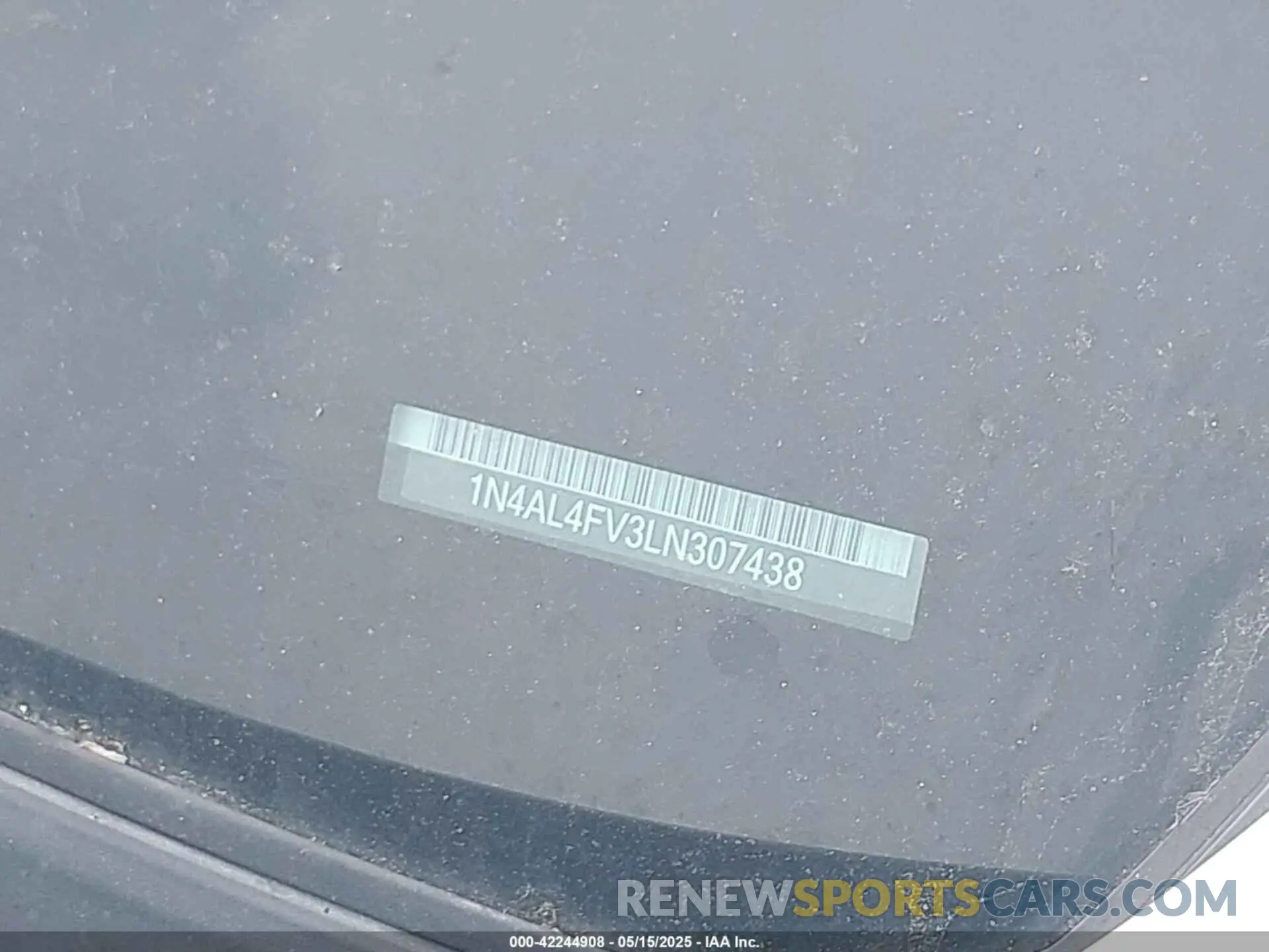 9 Photograph of a damaged car 1N4AL4FV3LN307438 NISSAN ALTIMA 2020