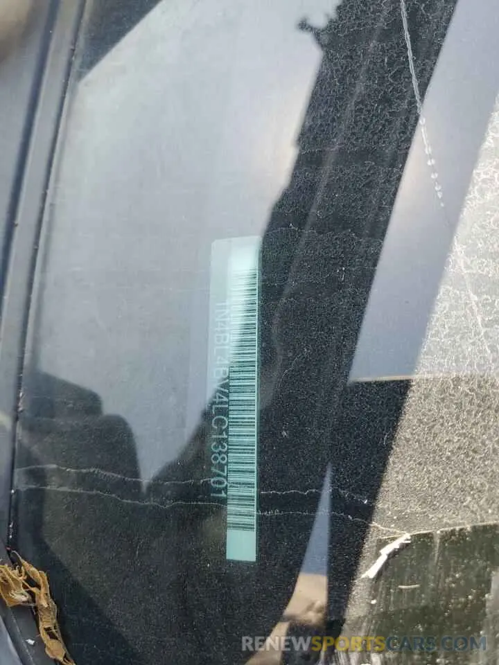 12 Photograph of a damaged car 1N4BL4BV4LC138701 NISSAN ALTIMA 2020
