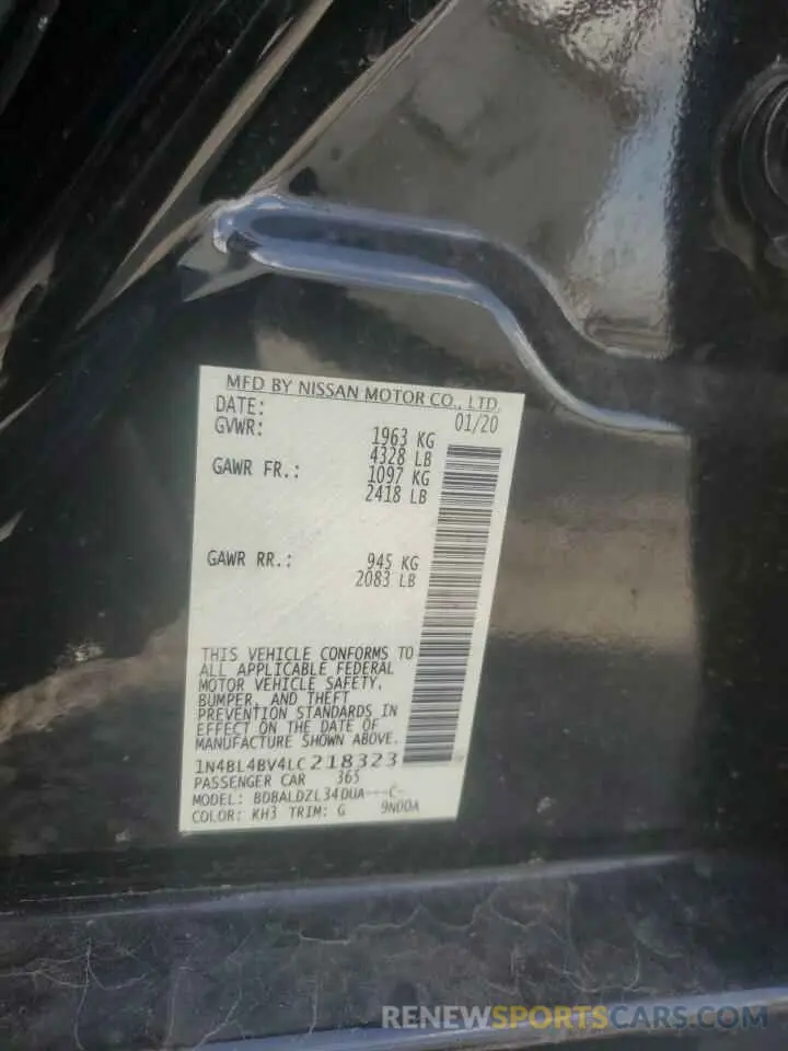 12 Photograph of a damaged car 1N4BL4BV4LC218323 NISSAN ALTIMA 2020