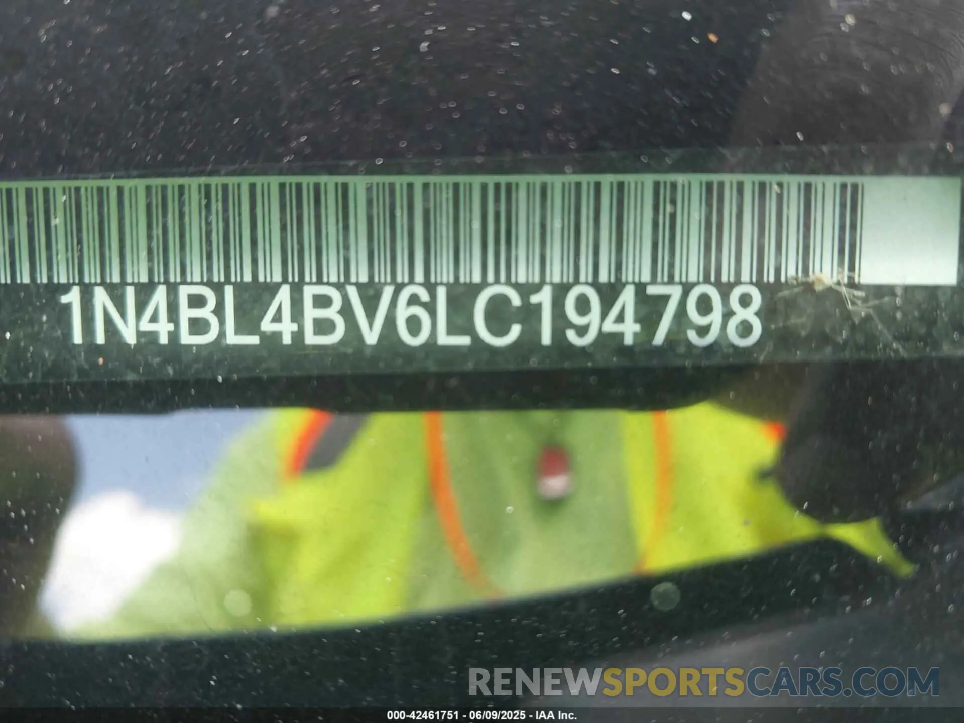 9 Photograph of a damaged car 1N4BL4BV6LC194798 NISSAN ALTIMA 2020