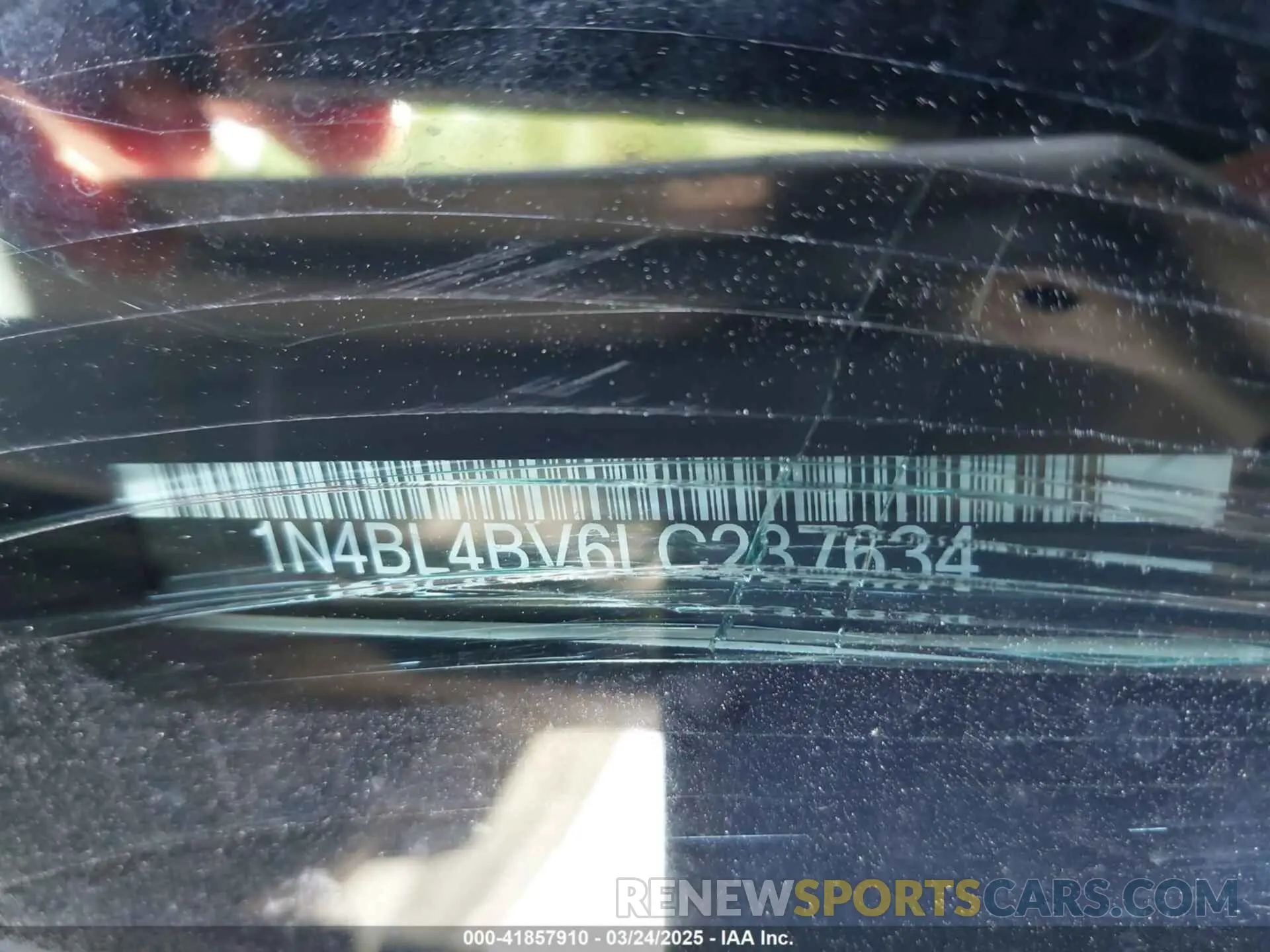 9 Photograph of a damaged car 1N4BL4BV6LC237634 NISSAN ALTIMA 2020