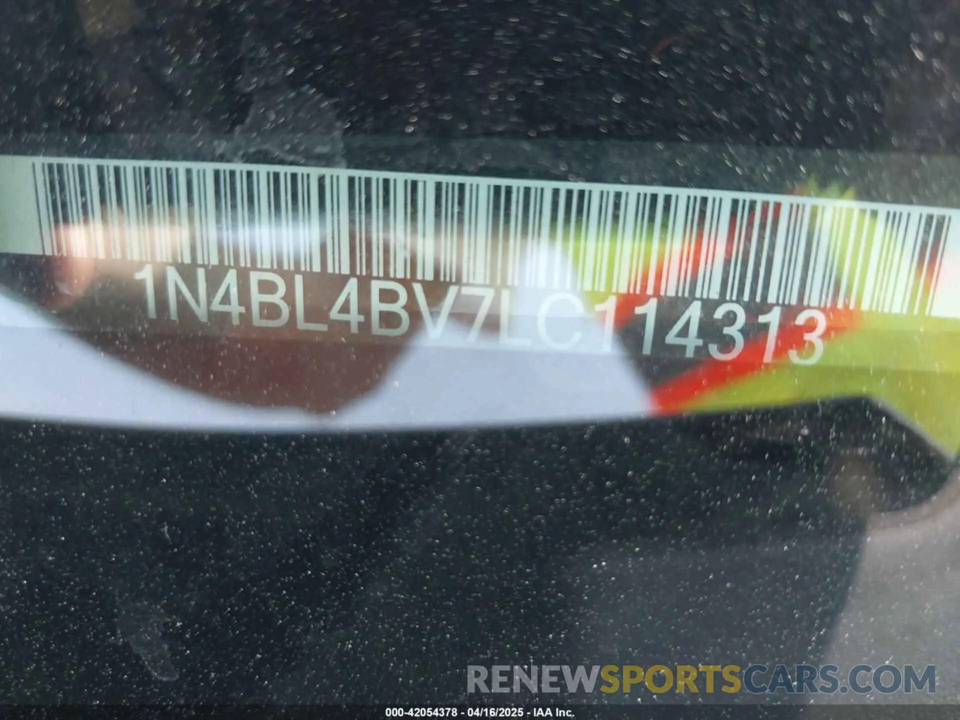 9 Photograph of a damaged car 1N4BL4BV7LC114313 NISSAN ALTIMA 2020