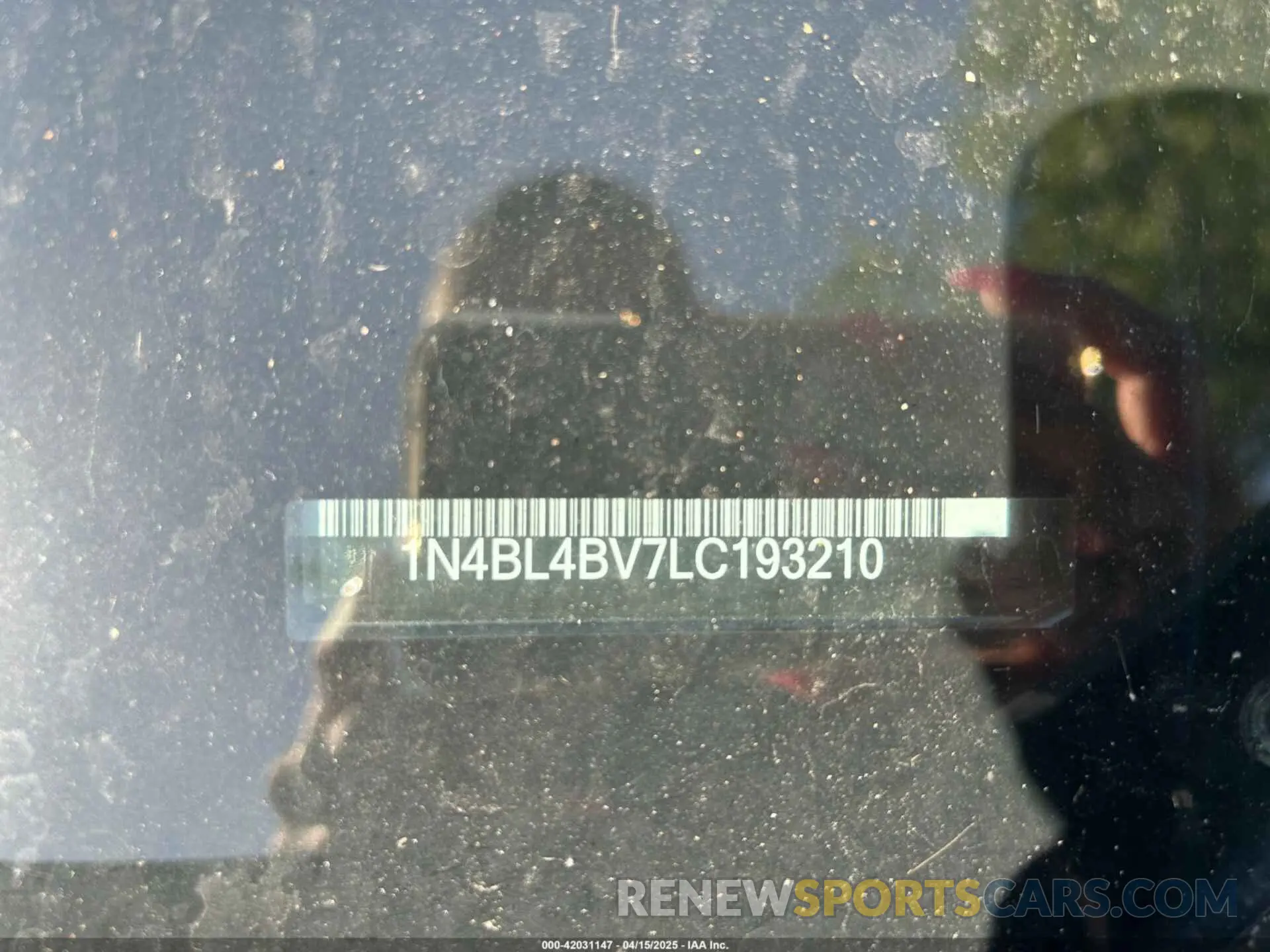 9 Photograph of a damaged car 1N4BL4BV7LC193210 NISSAN ALTIMA 2020