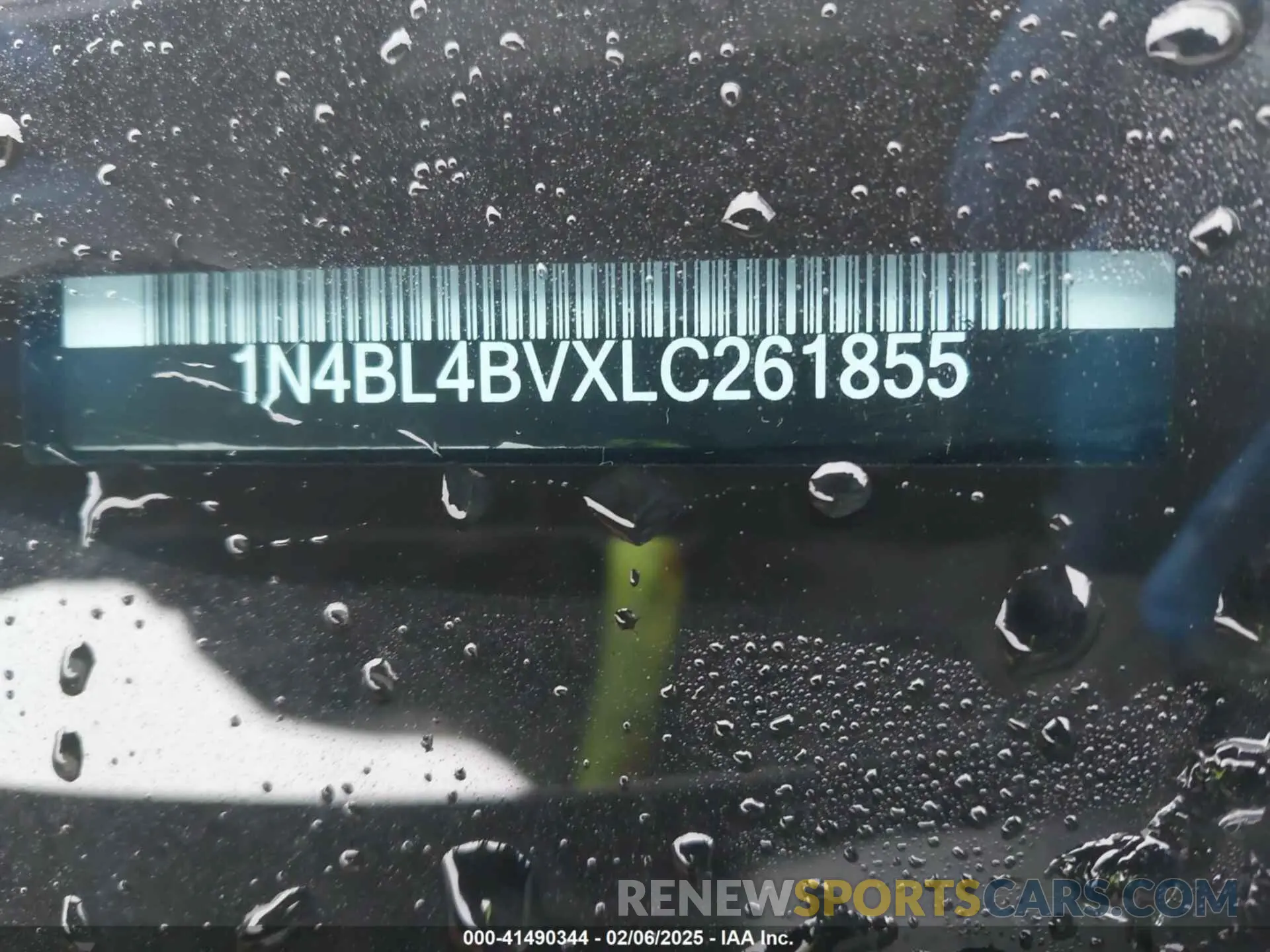 9 Photograph of a damaged car 1N4BL4BVXLC261855 NISSAN ALTIMA 2020