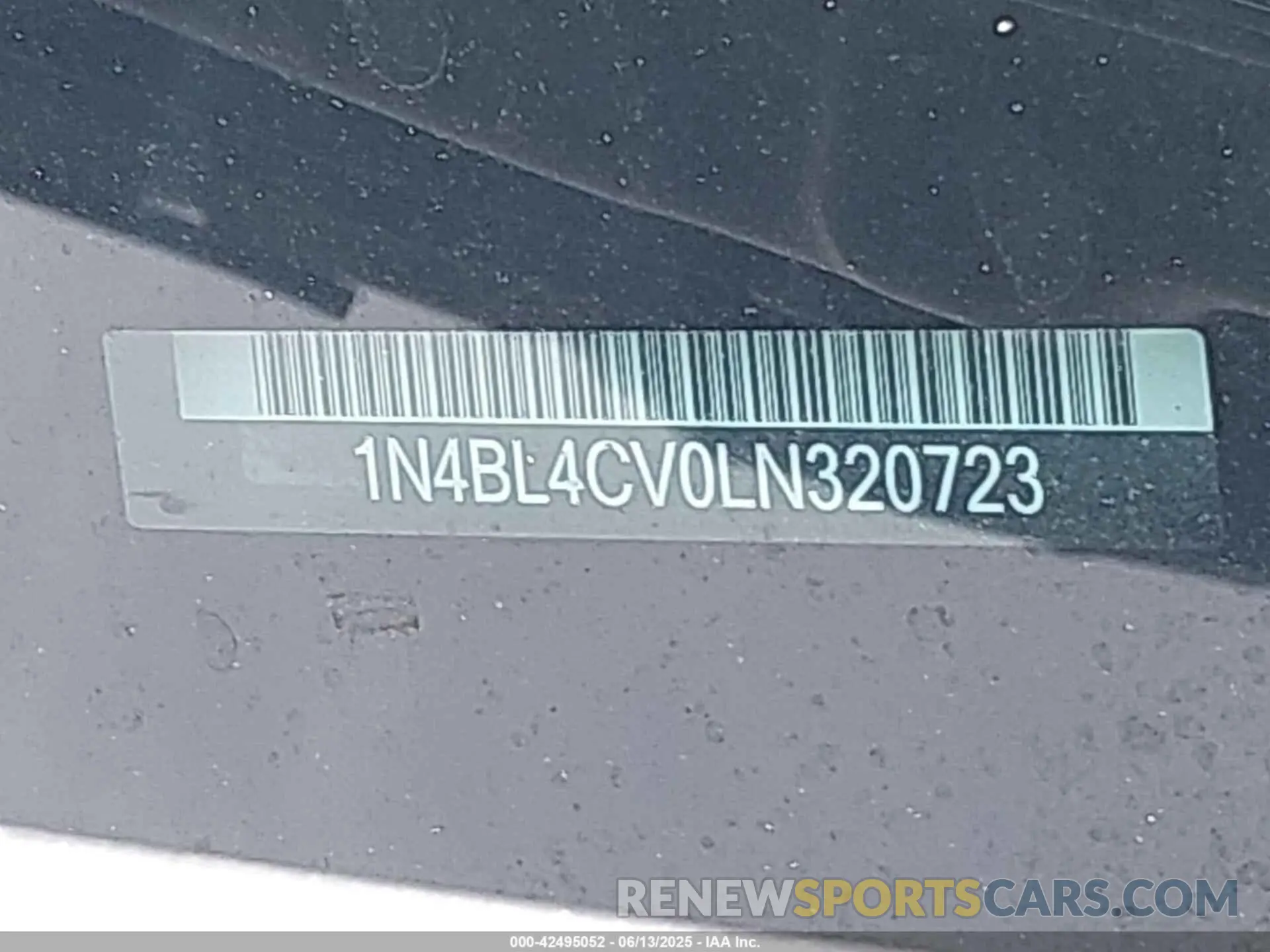 9 Photograph of a damaged car 1N4BL4CV0LN320723 NISSAN ALTIMA 2020