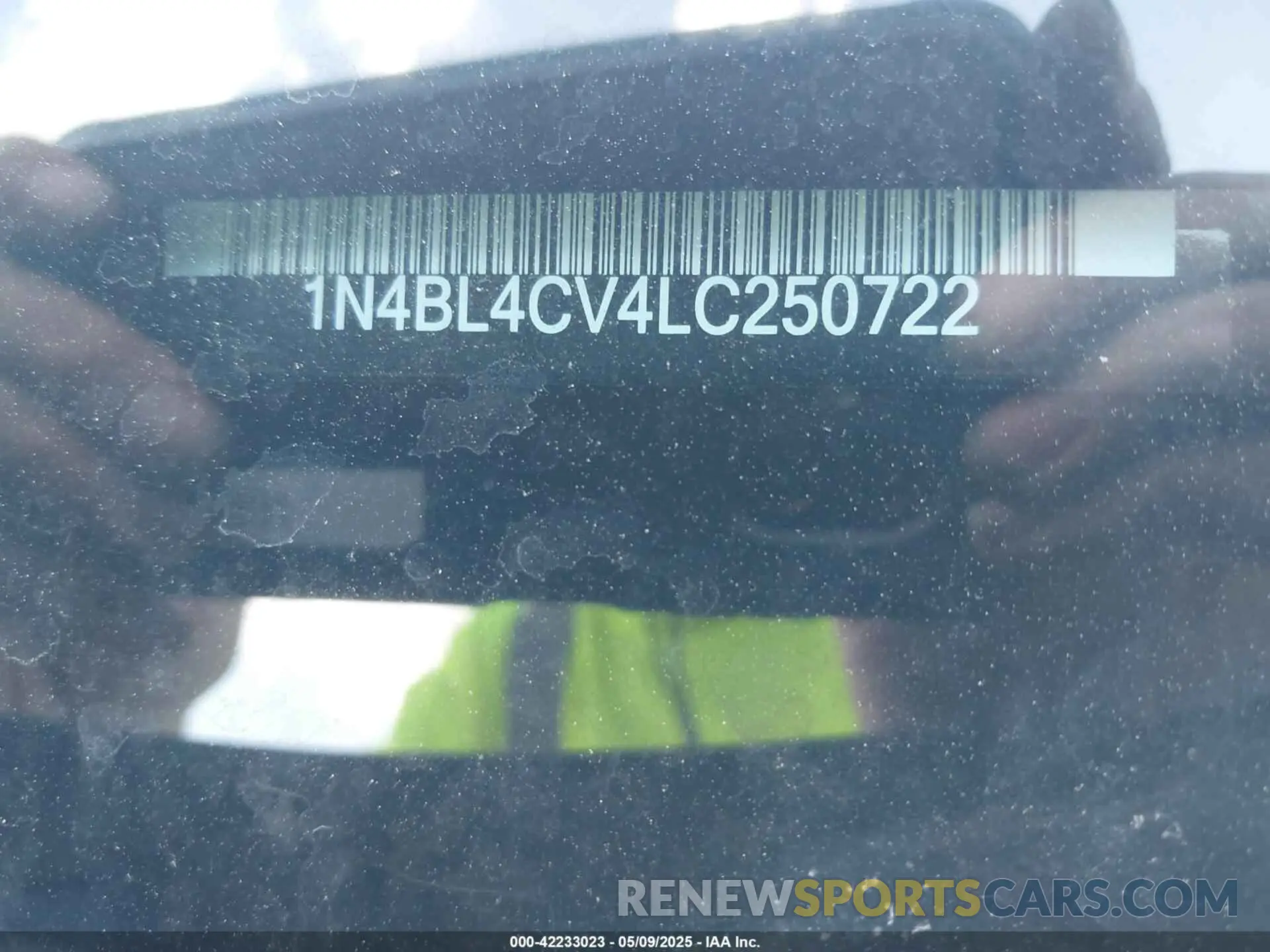 9 Photograph of a damaged car 1N4BL4CV4LC250722 NISSAN ALTIMA 2020