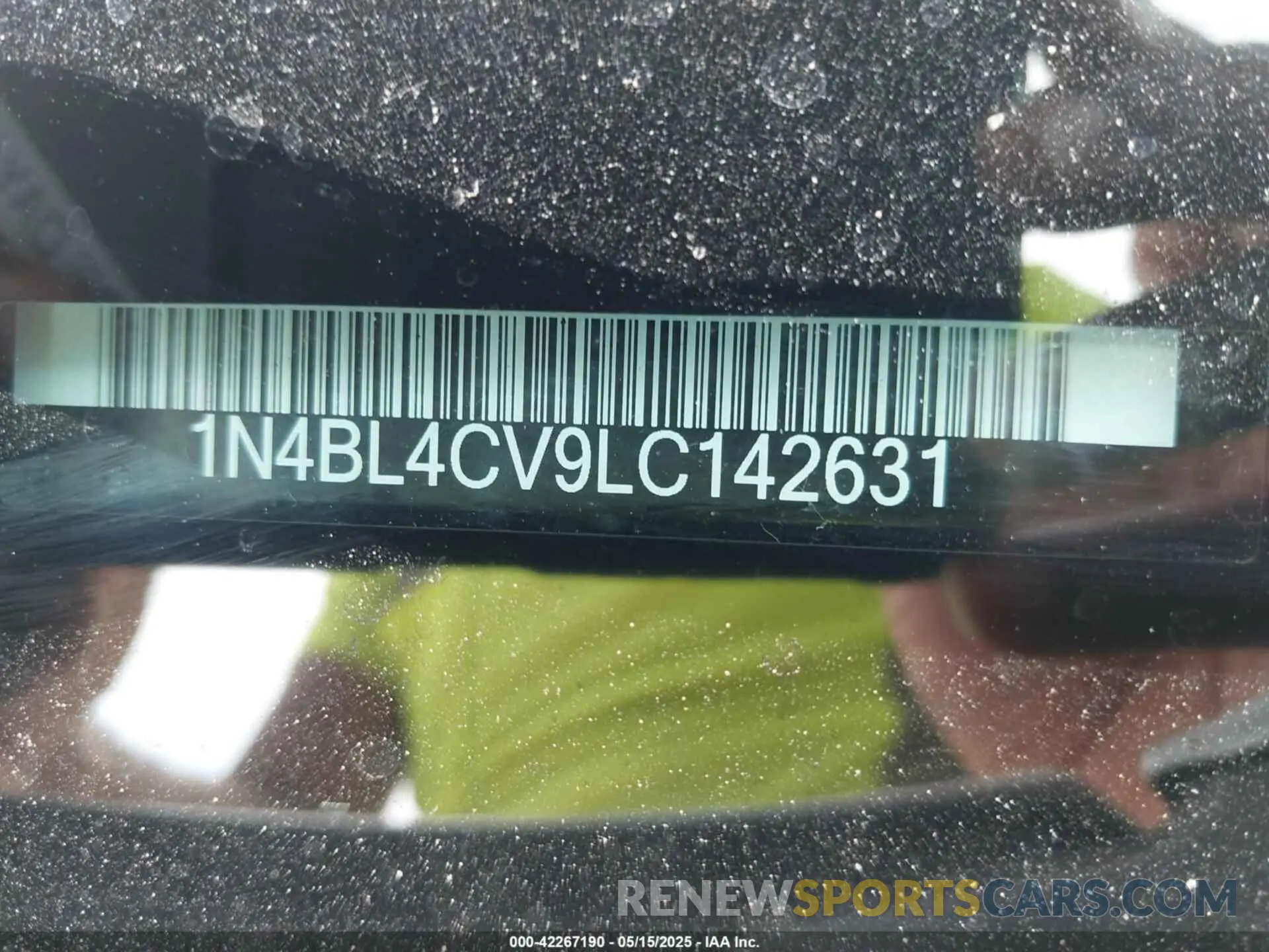 9 Photograph of a damaged car 1N4BL4CV9LC142631 NISSAN ALTIMA 2020