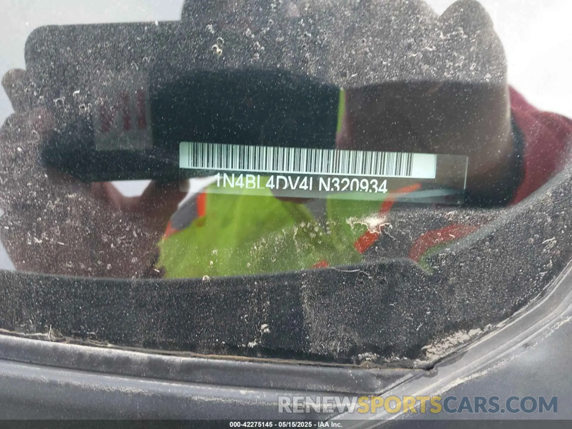 9 Photograph of a damaged car 1N4BL4DV4LN320934 NISSAN ALTIMA 2020