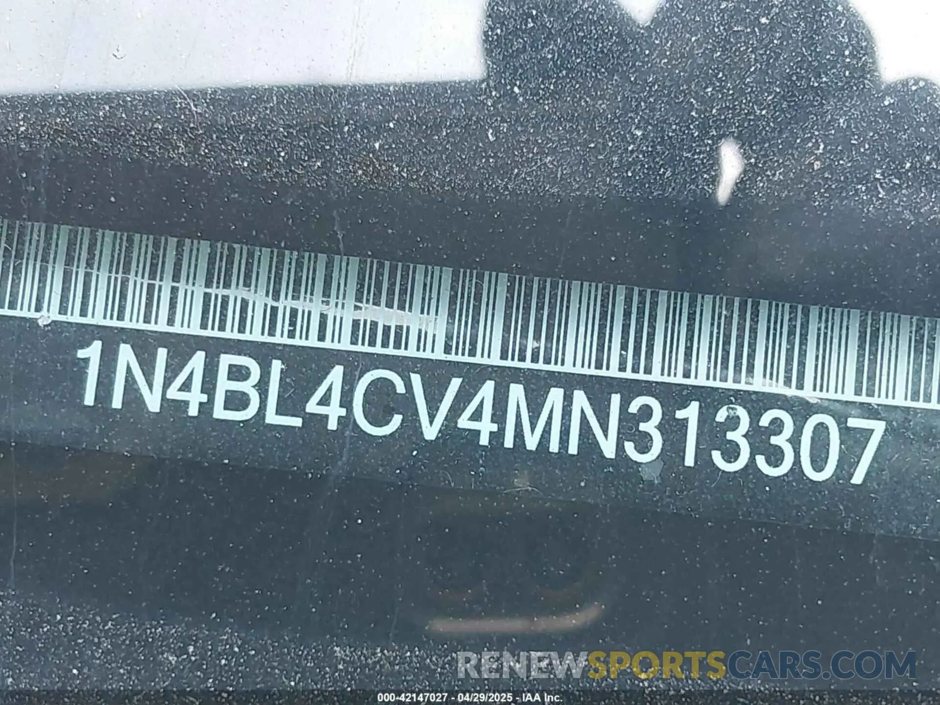 9 Photograph of a damaged car 1N4BL4CV4MN313307 NISSAN ALTIMA 2021
