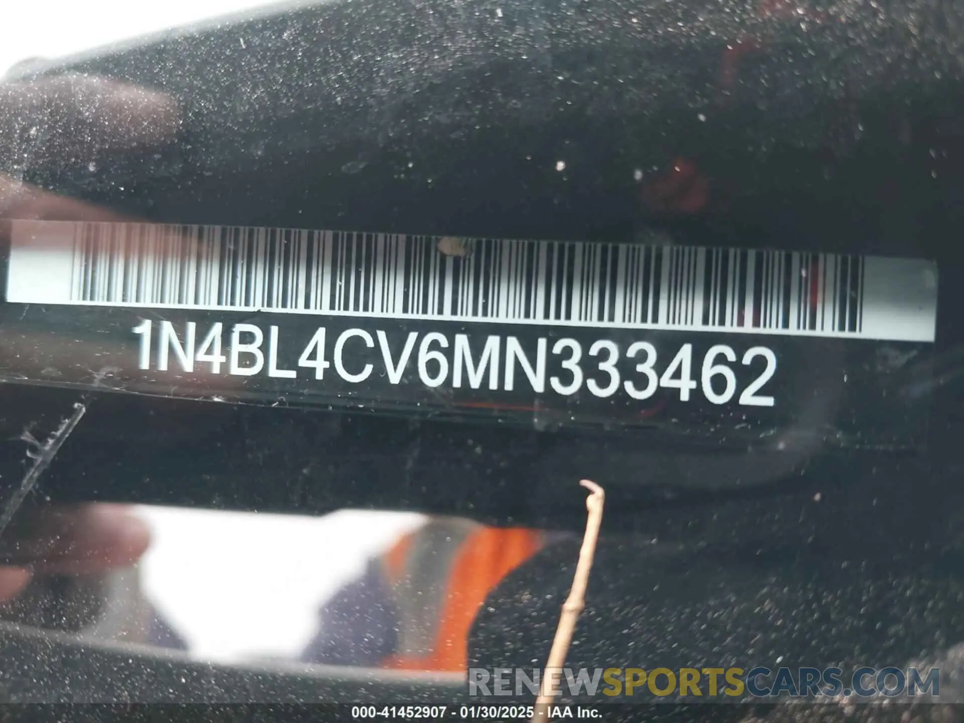 9 Photograph of a damaged car 1N4BL4CV6MN333462 NISSAN ALTIMA 2021