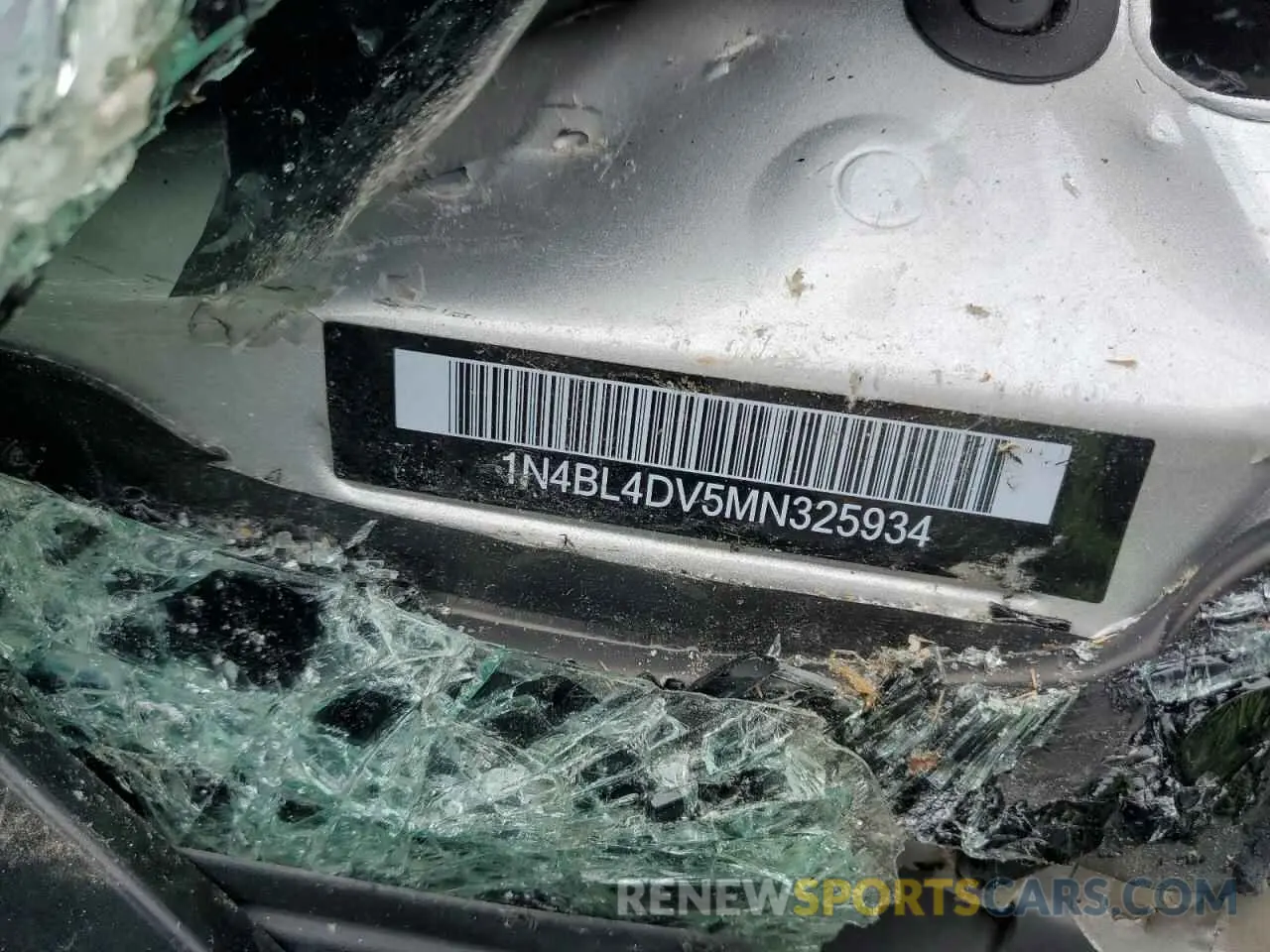 12 Photograph of a damaged car 1N4BL4DV5MN325934 NISSAN ALTIMA 2021