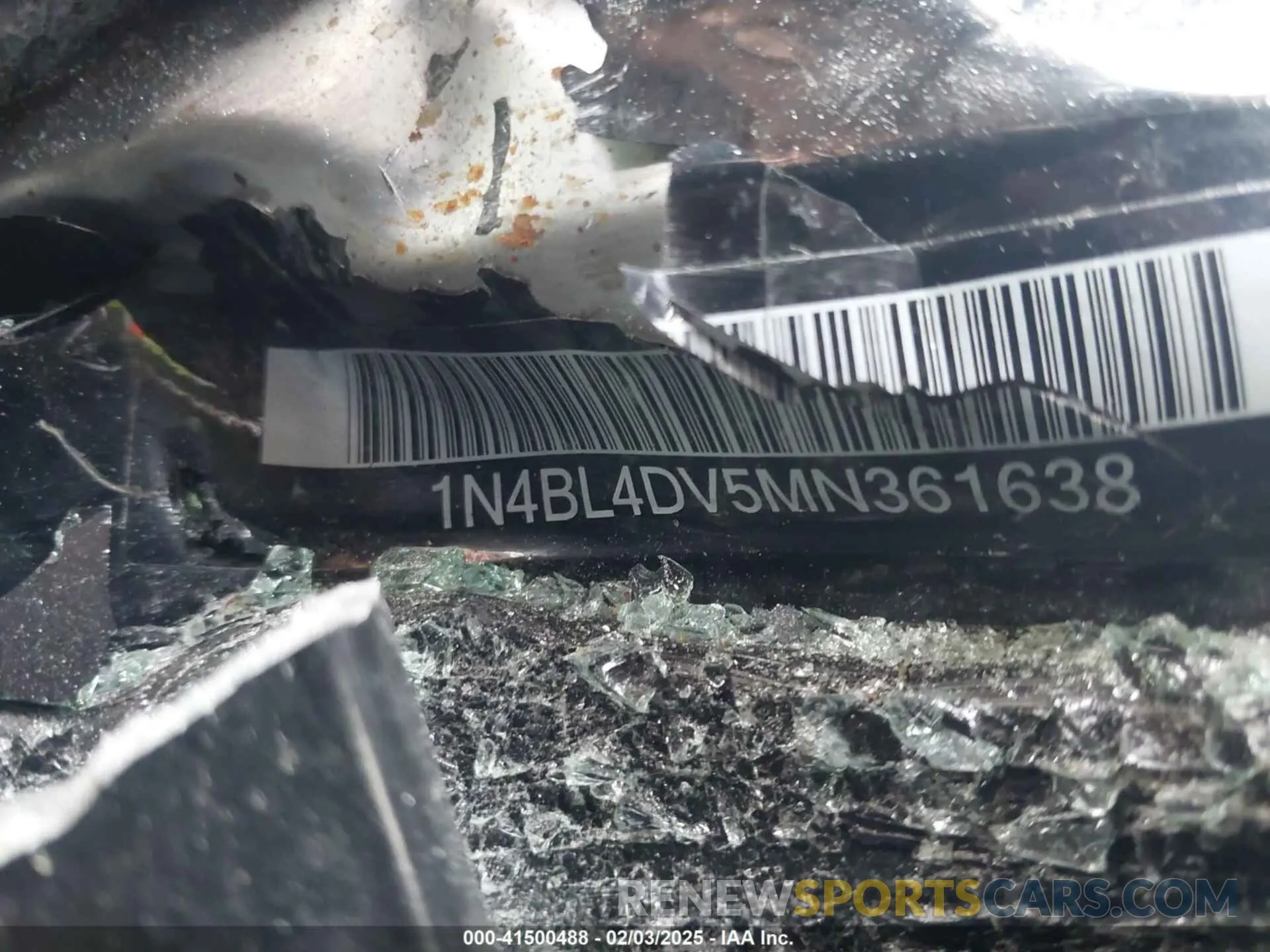 9 Photograph of a damaged car 1N4BL4DV5MN361638 NISSAN ALTIMA 2021