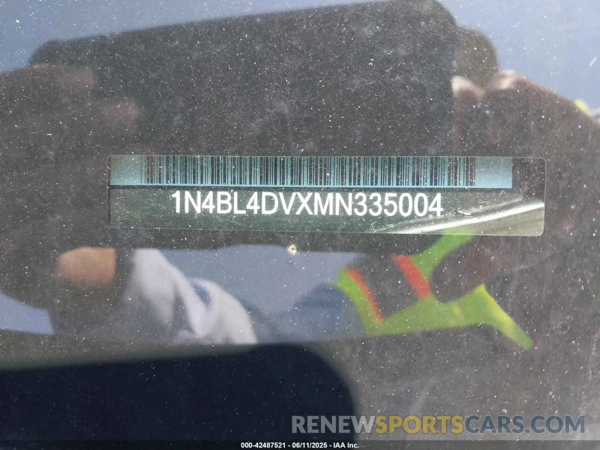 9 Photograph of a damaged car 1N4BL4DVXMN335004 NISSAN ALTIMA 2021