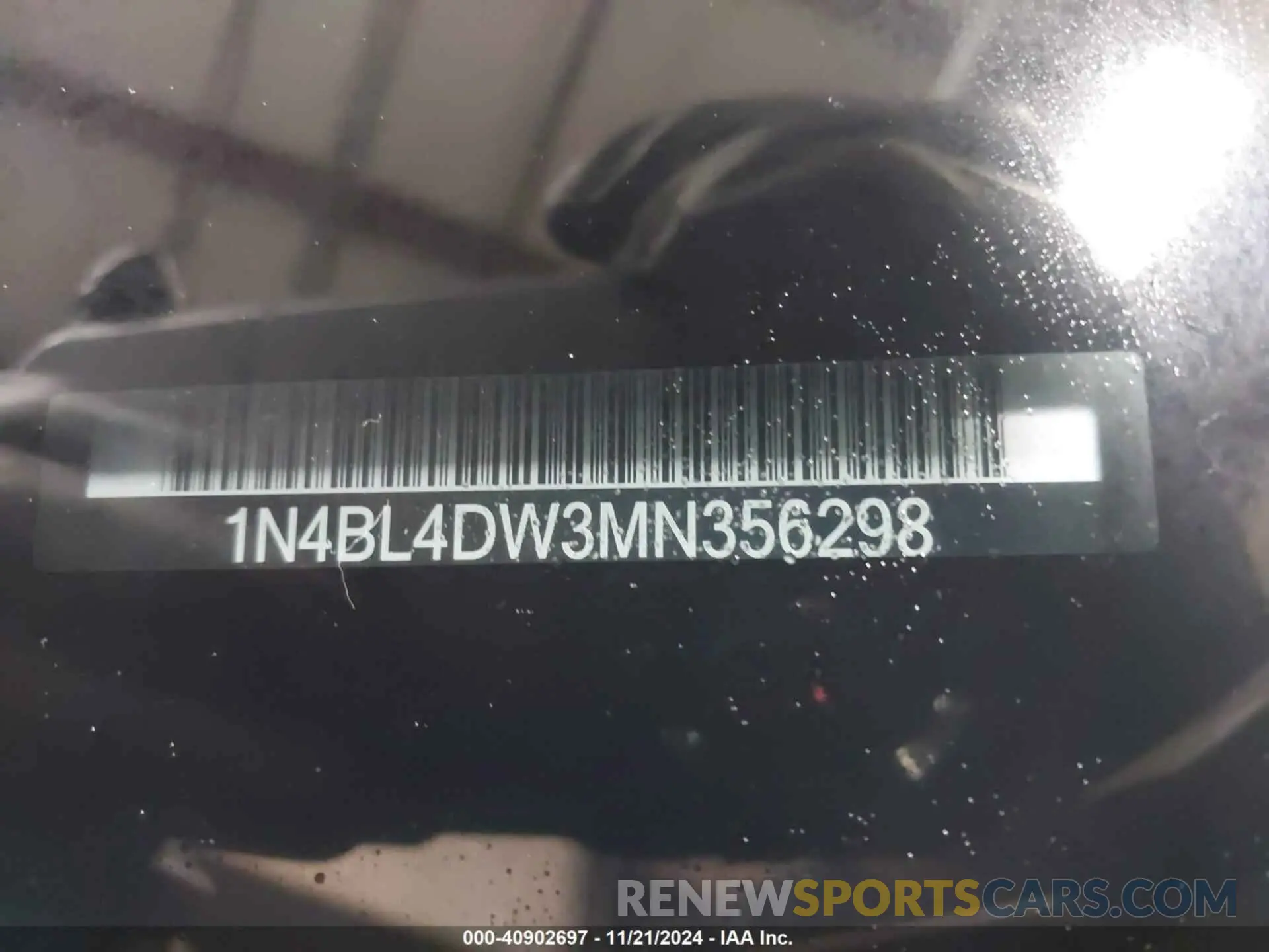 16 Photograph of a damaged car 1N4BL4DW3MN356298 NISSAN ALTIMA 2021