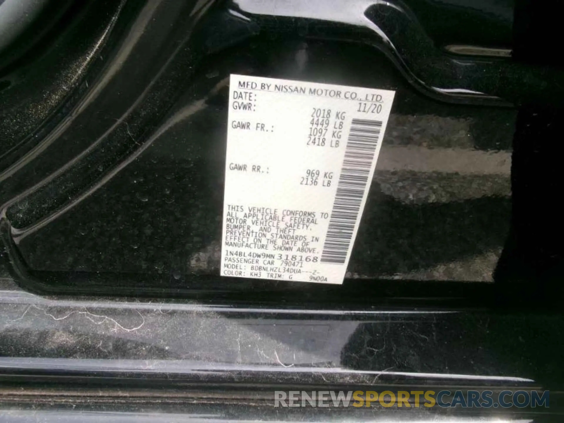 12 Photograph of a damaged car 1N4BL4DW9MN318168 NISSAN ALTIMA 2021