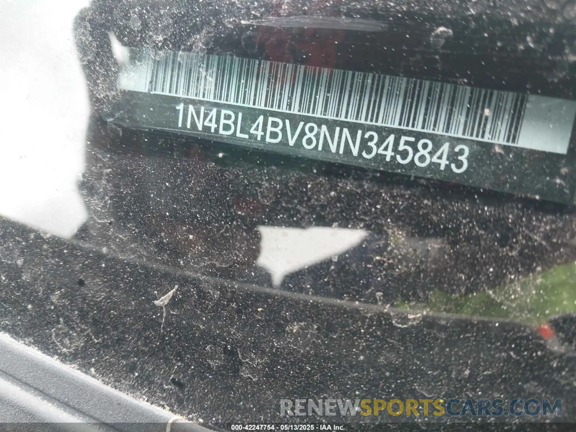 9 Photograph of a damaged car 1N4BL4BV8NN345843 NISSAN ALTIMA 2022
