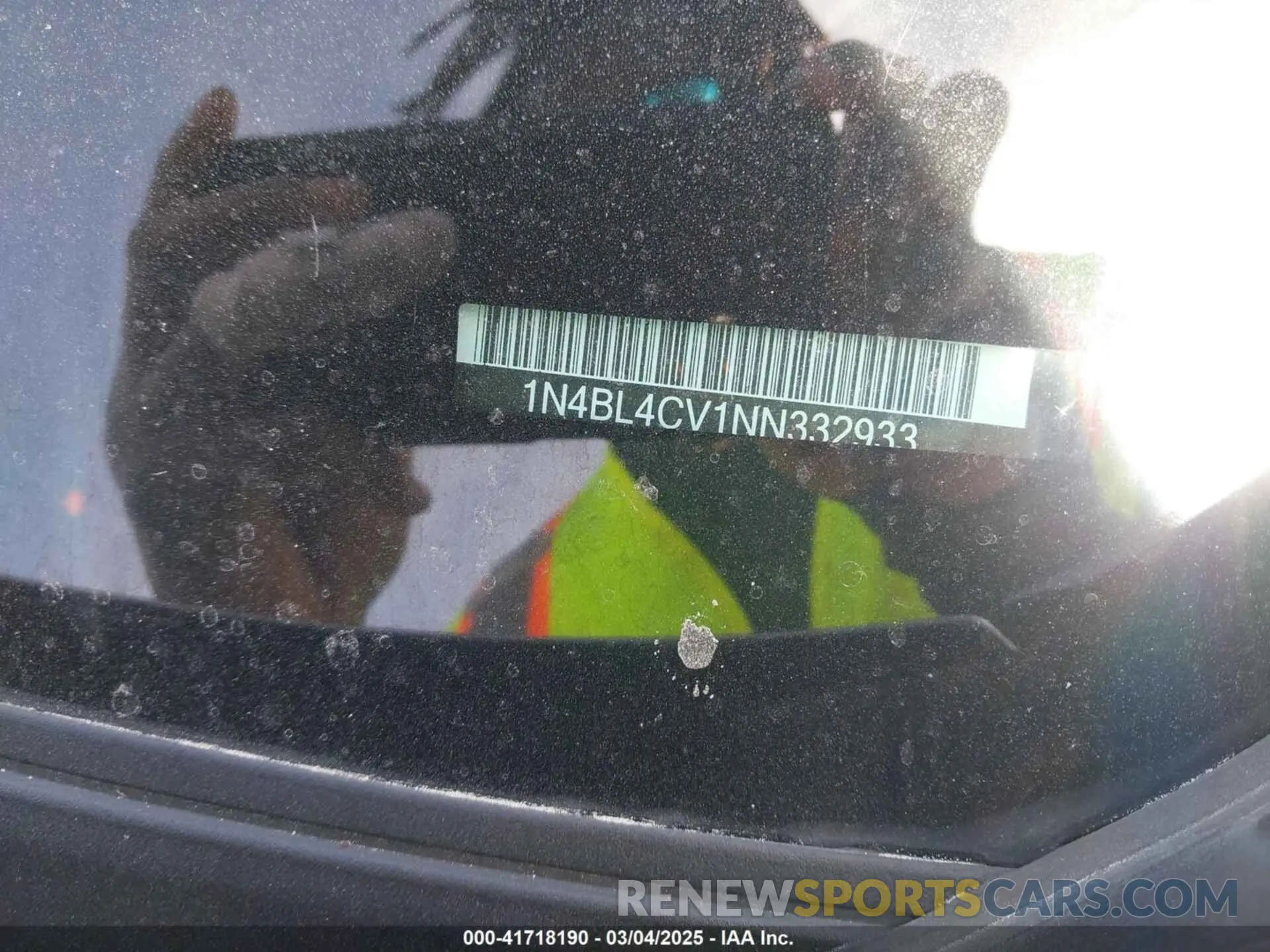 9 Photograph of a damaged car 1N4BL4CV1NN332933 NISSAN ALTIMA 2022