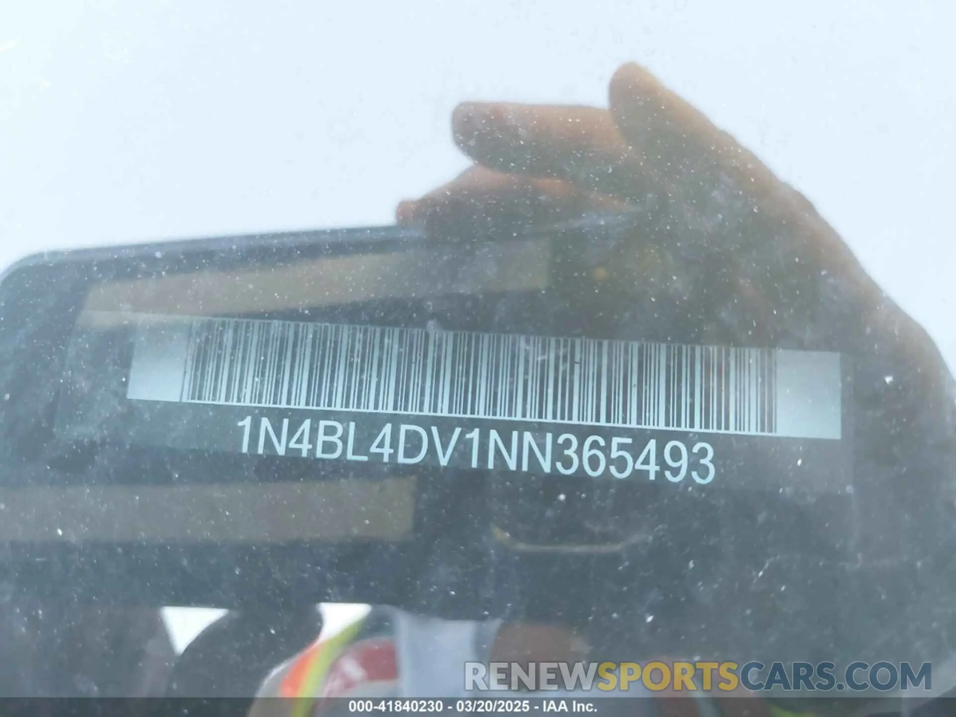 9 Photograph of a damaged car 1N4BL4DV1NN365493 NISSAN ALTIMA 2022