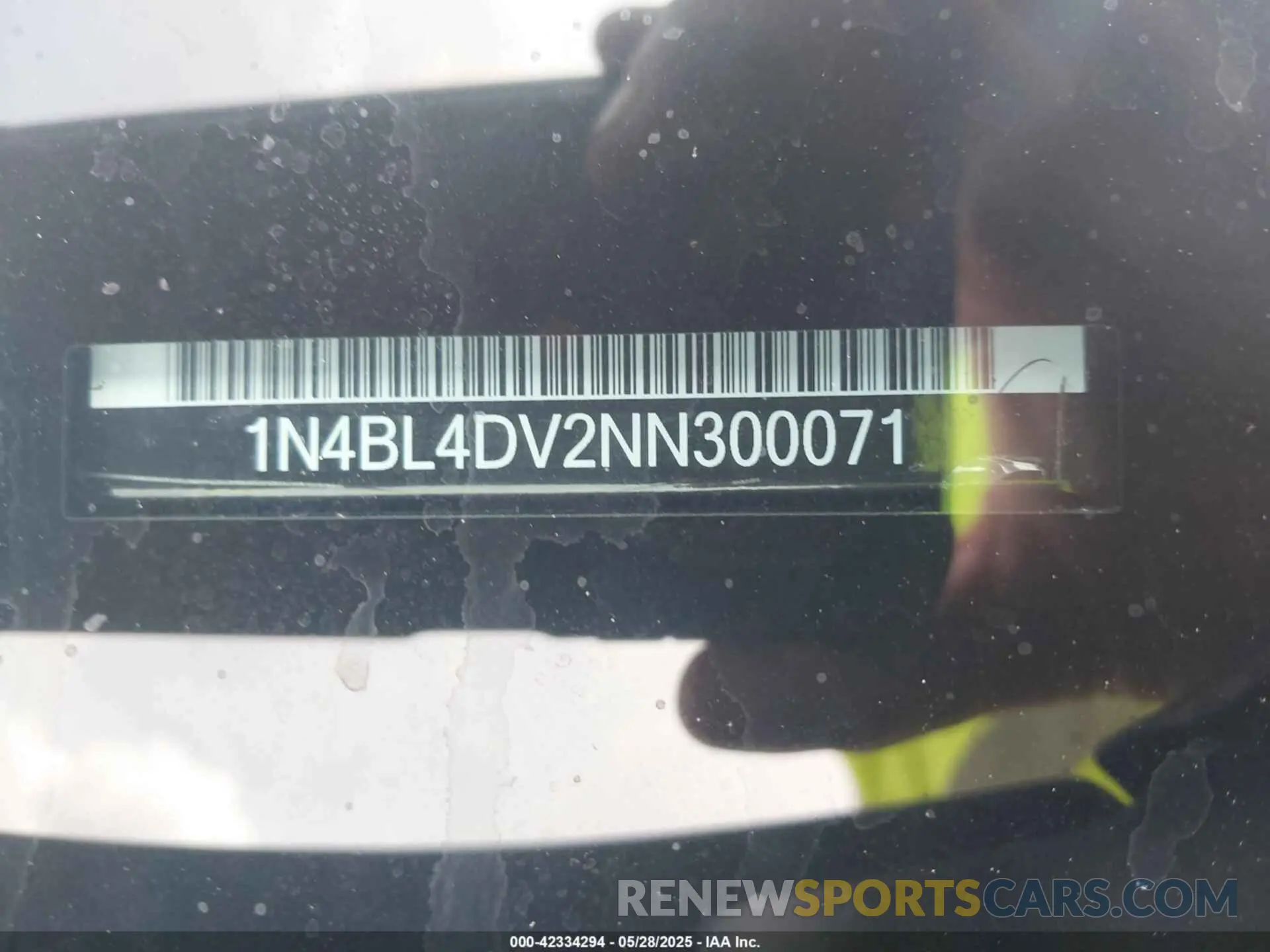 9 Photograph of a damaged car 1N4BL4DV2NN300071 NISSAN ALTIMA 2022