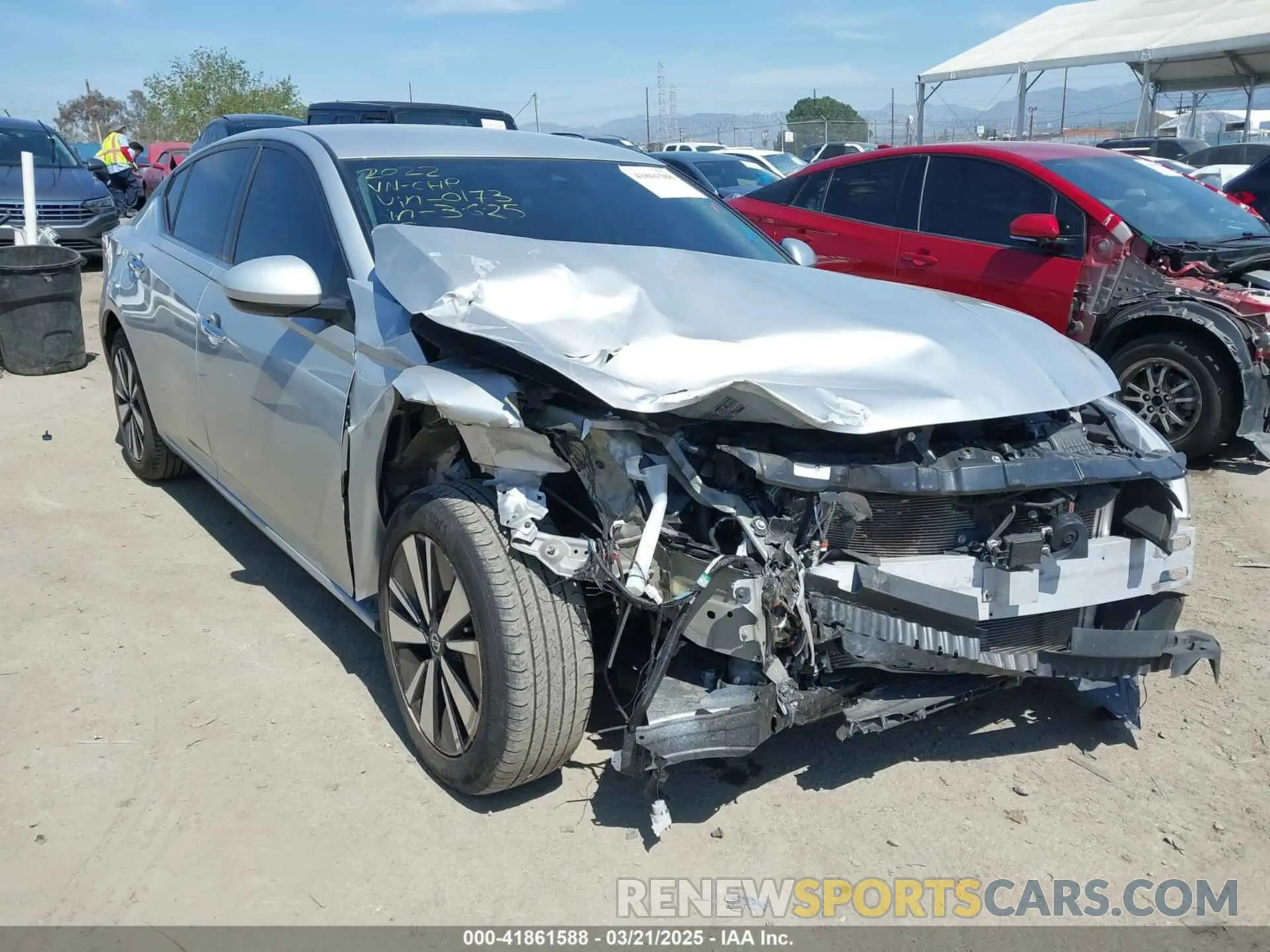 1 Photograph of a damaged car 1N4BL4DV3NN380173 NISSAN ALTIMA 2022