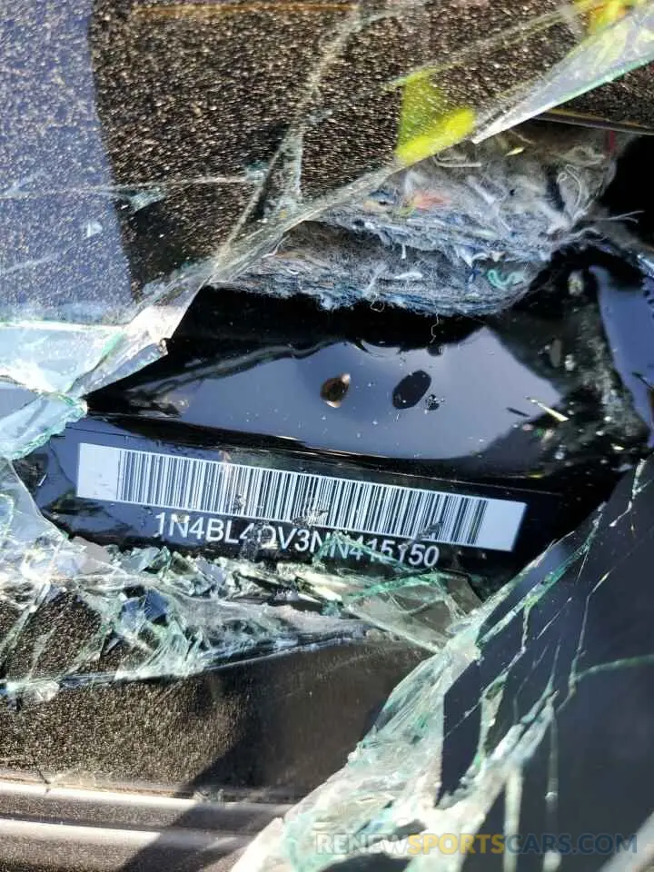 13 Photograph of a damaged car 1N4BL4DV3NN415150 NISSAN ALTIMA 2022