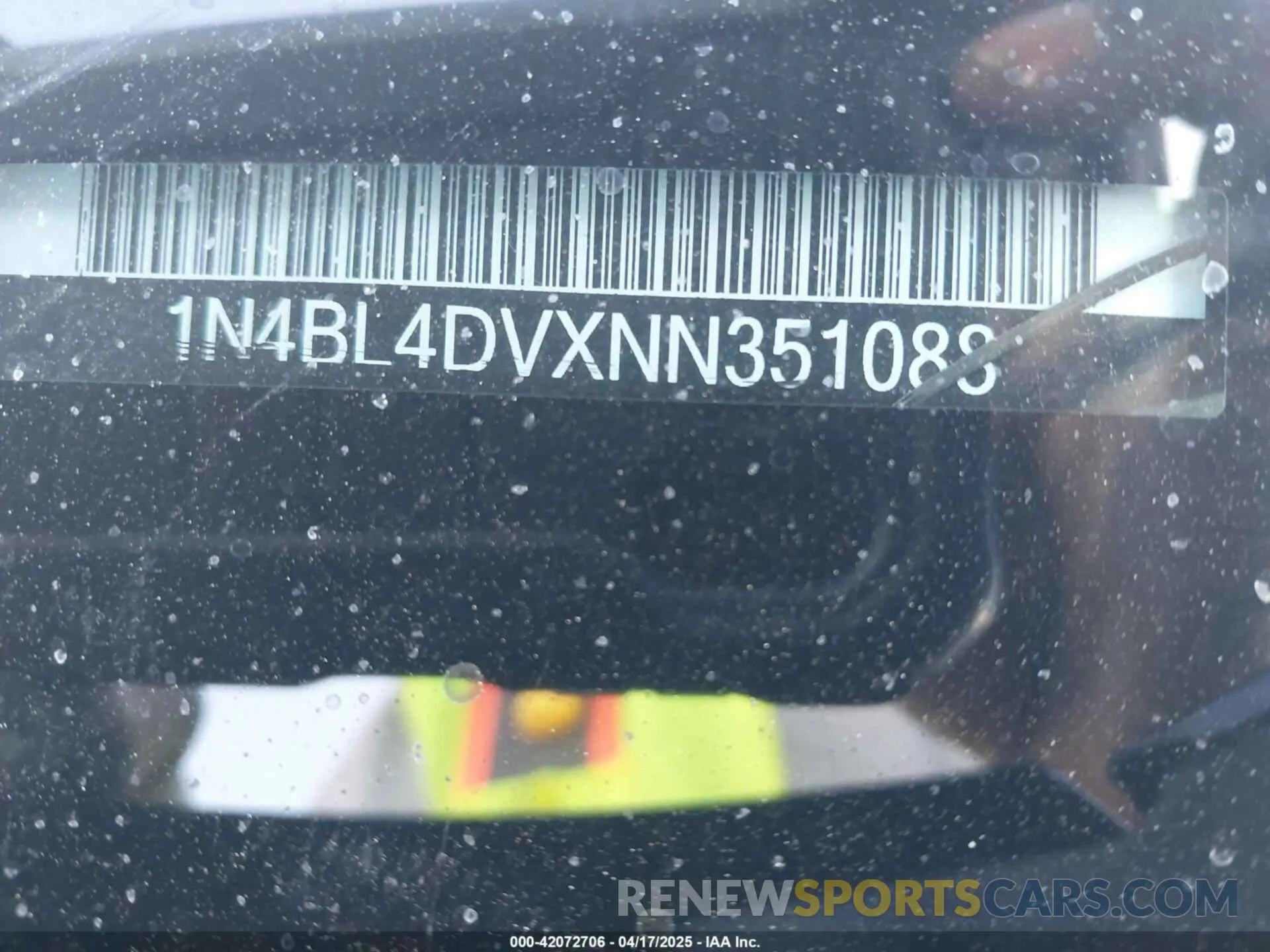 9 Photograph of a damaged car 1N4BL4DVXNN351088 NISSAN ALTIMA 2022
