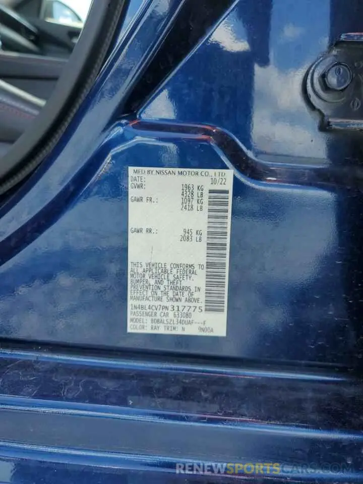 14 Photograph of a damaged car 1N4BL4CV7PN317775 NISSAN ALTIMA 2023