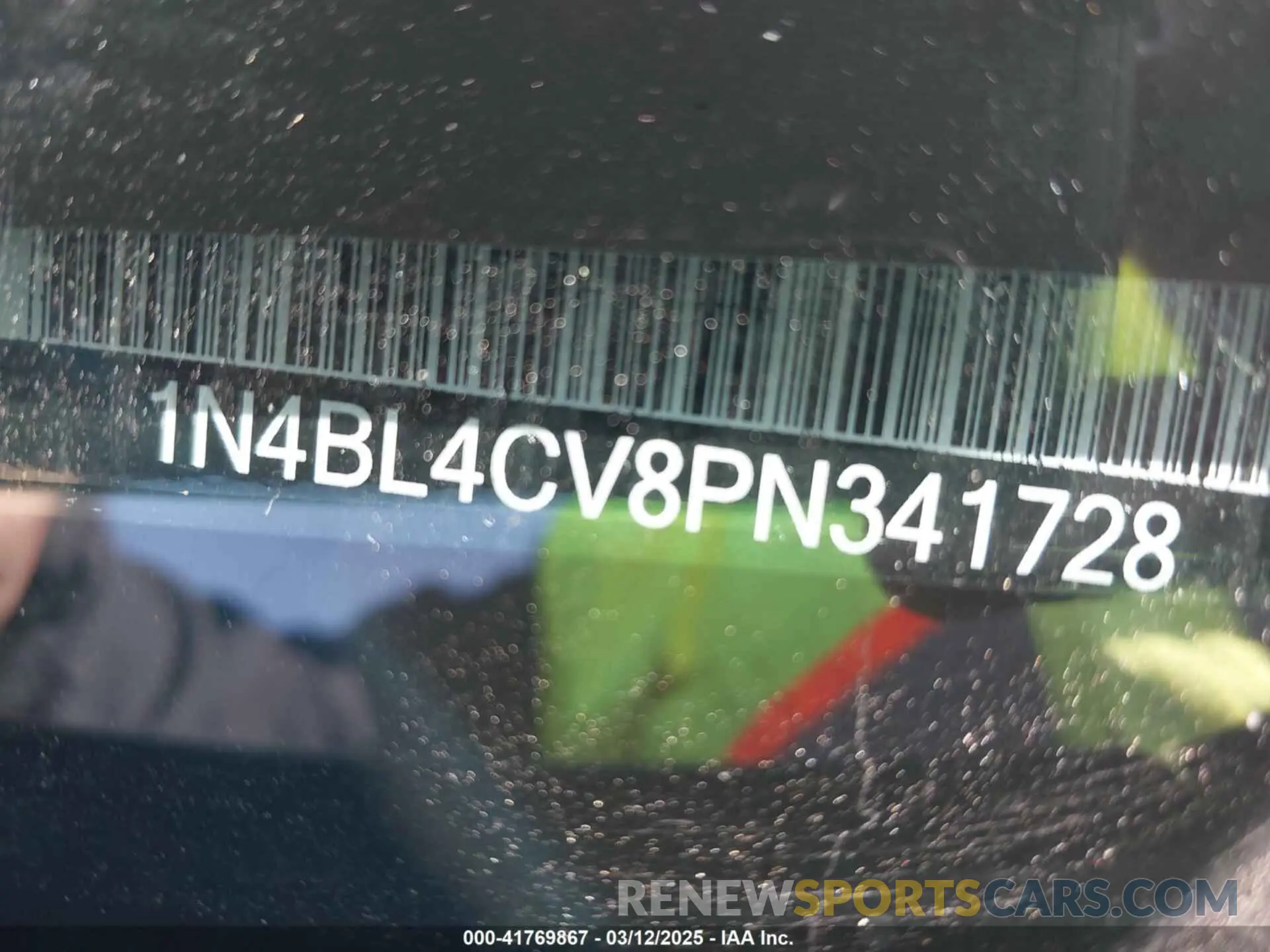 9 Photograph of a damaged car 1N4BL4CV8PN341728 NISSAN ALTIMA 2023