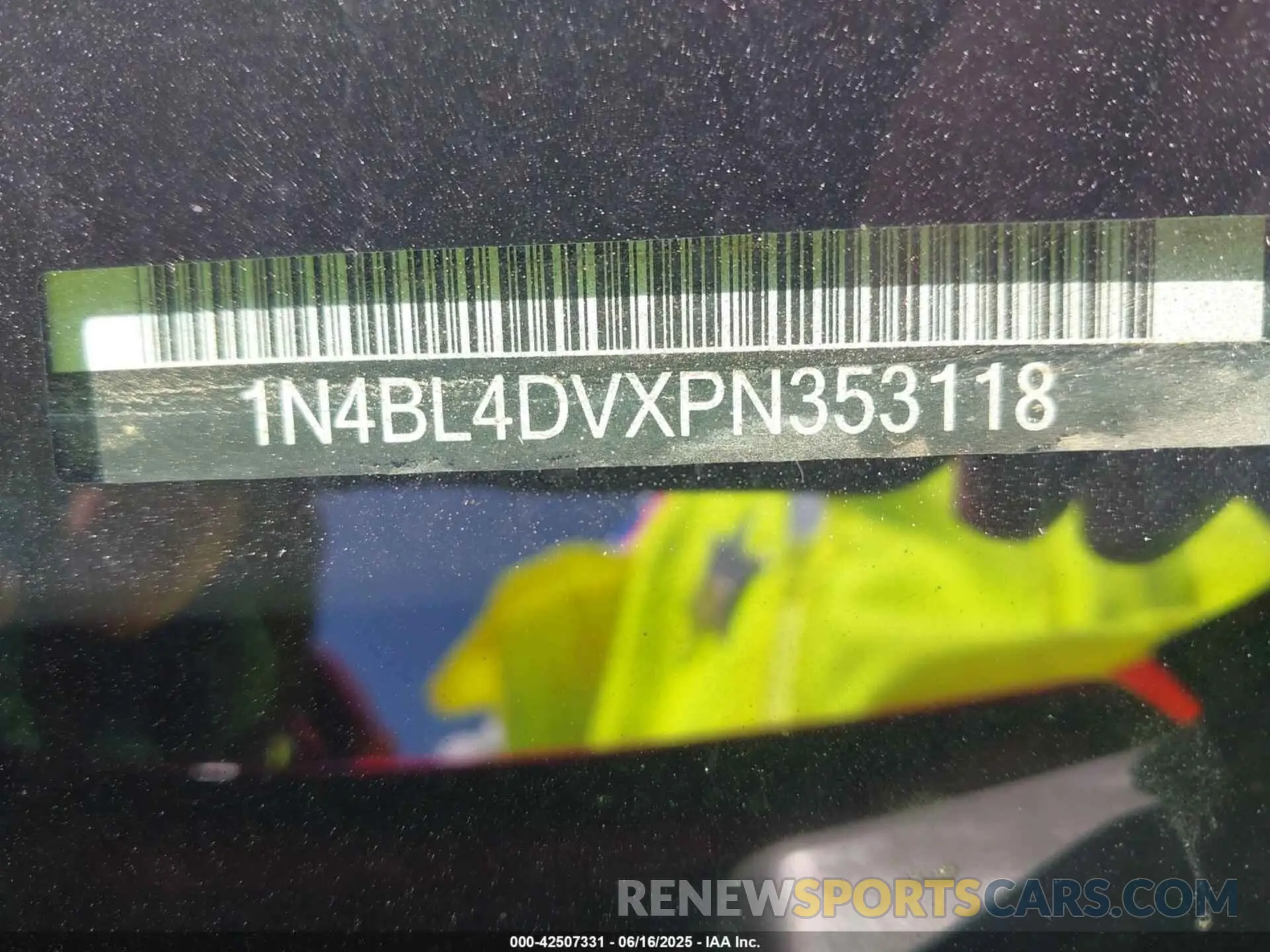 9 Photograph of a damaged car 1N4BL4DVXPN353118 NISSAN ALTIMA 2023