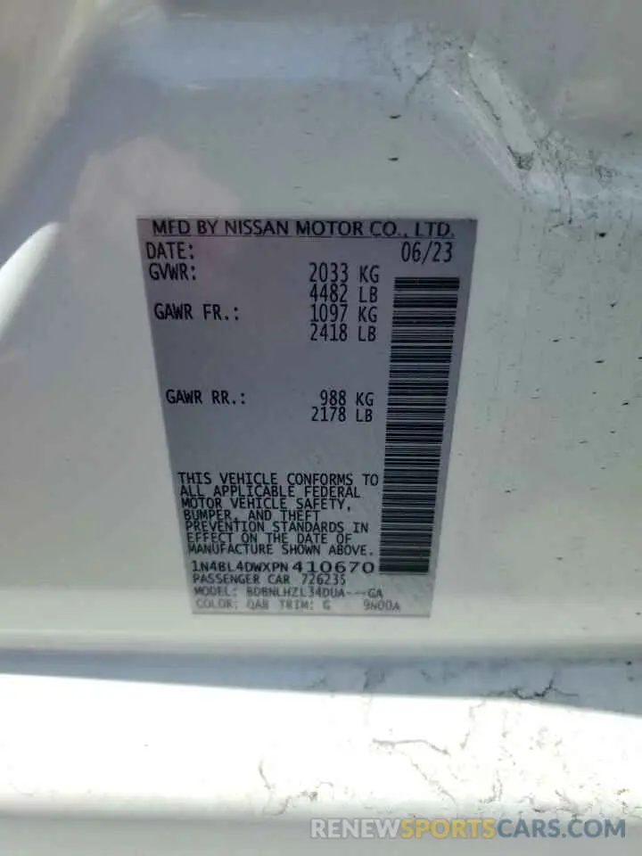 15 Photograph of a damaged car 1N4BL4DWXPN410670 NISSAN ALTIMA 2023