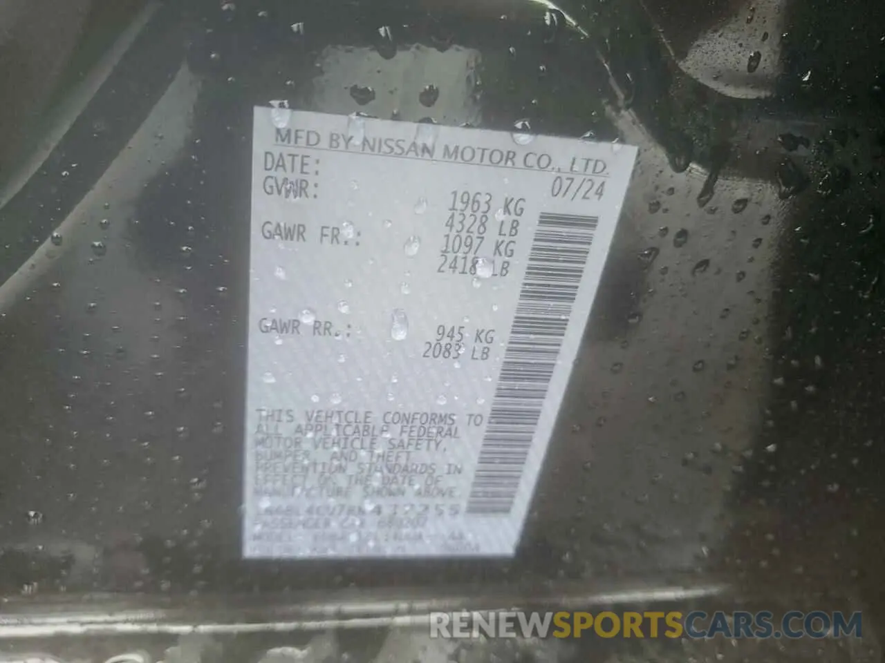 13 Photograph of a damaged car 1N4BL4CV7RN437255 NISSAN ALTIMA 2024