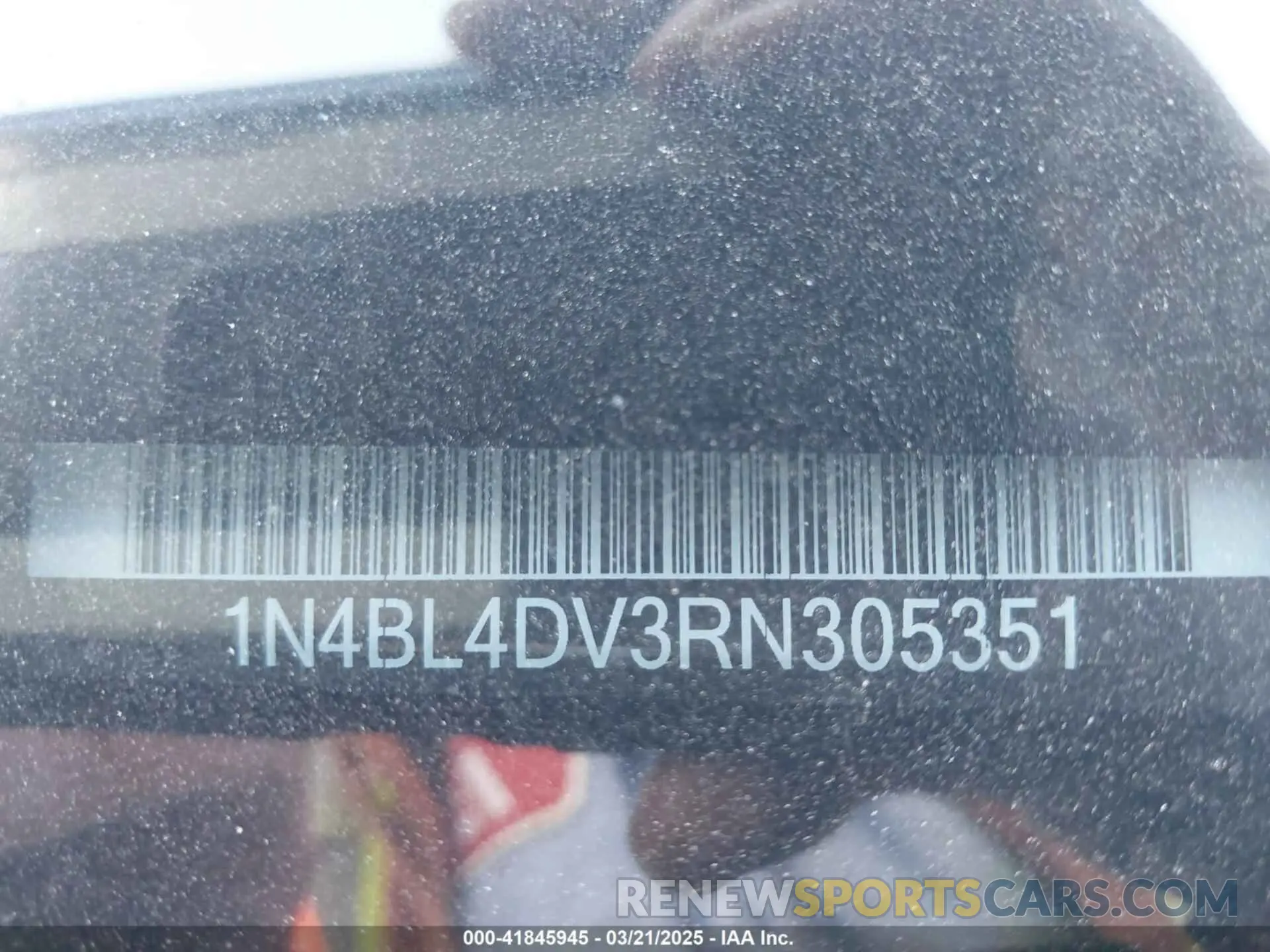 9 Photograph of a damaged car 1N4BL4DV3RN305351 NISSAN ALTIMA 2024
