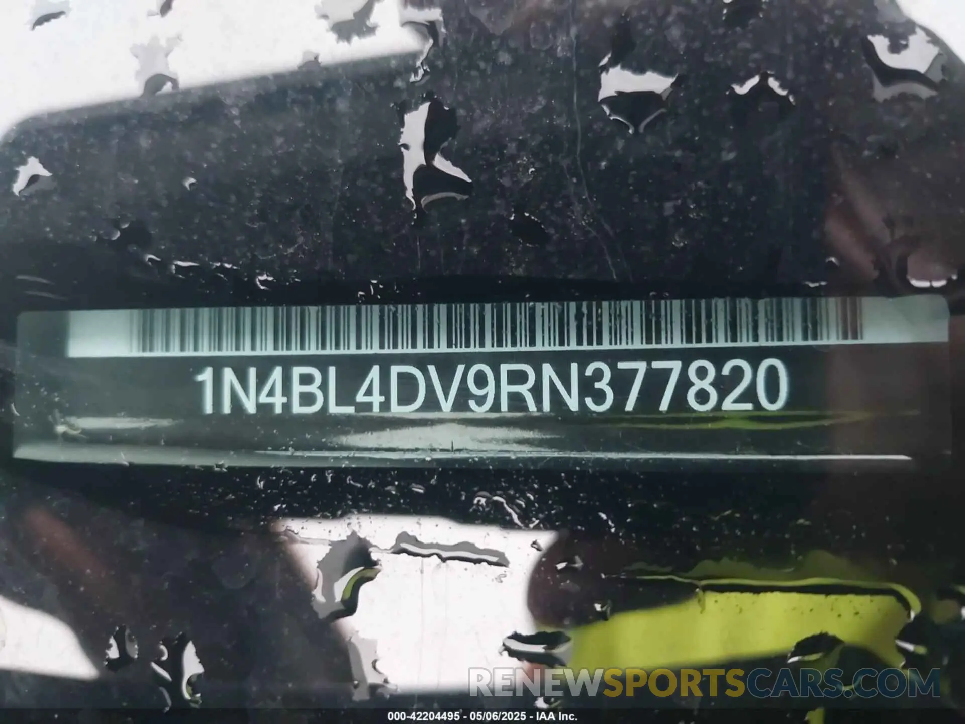 9 Photograph of a damaged car 1N4BL4DV9RN377820 NISSAN ALTIMA 2024