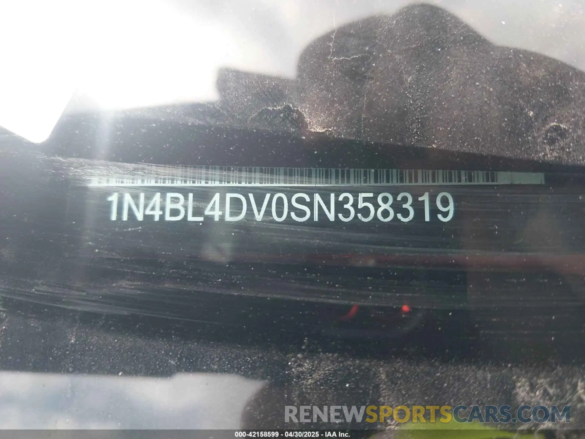 9 Photograph of a damaged car 1N4BL4DV0SN358319 NISSAN ALTIMA 2025