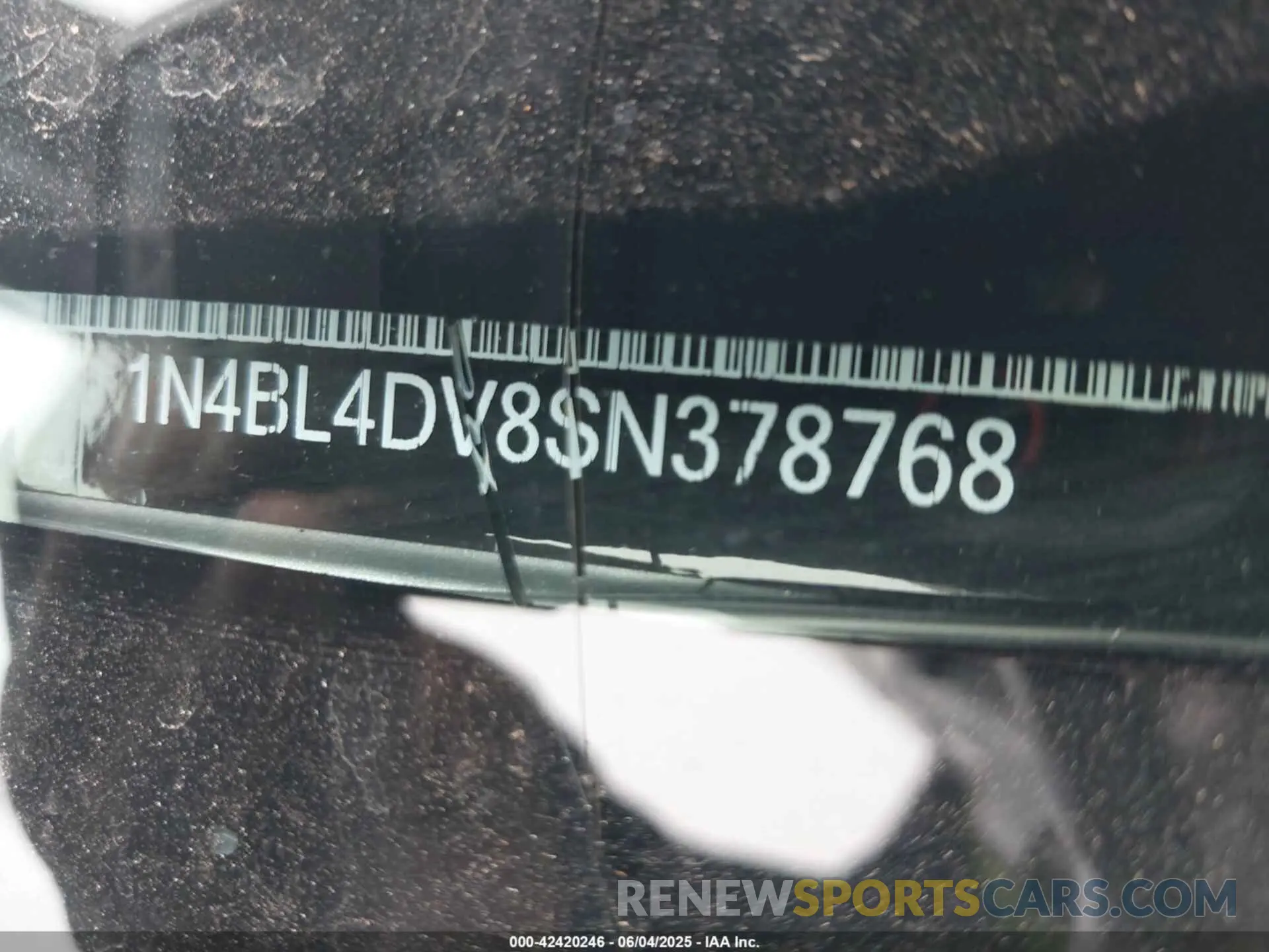 9 Photograph of a damaged car 1N4BL4DV8SN378768 NISSAN ALTIMA 2025