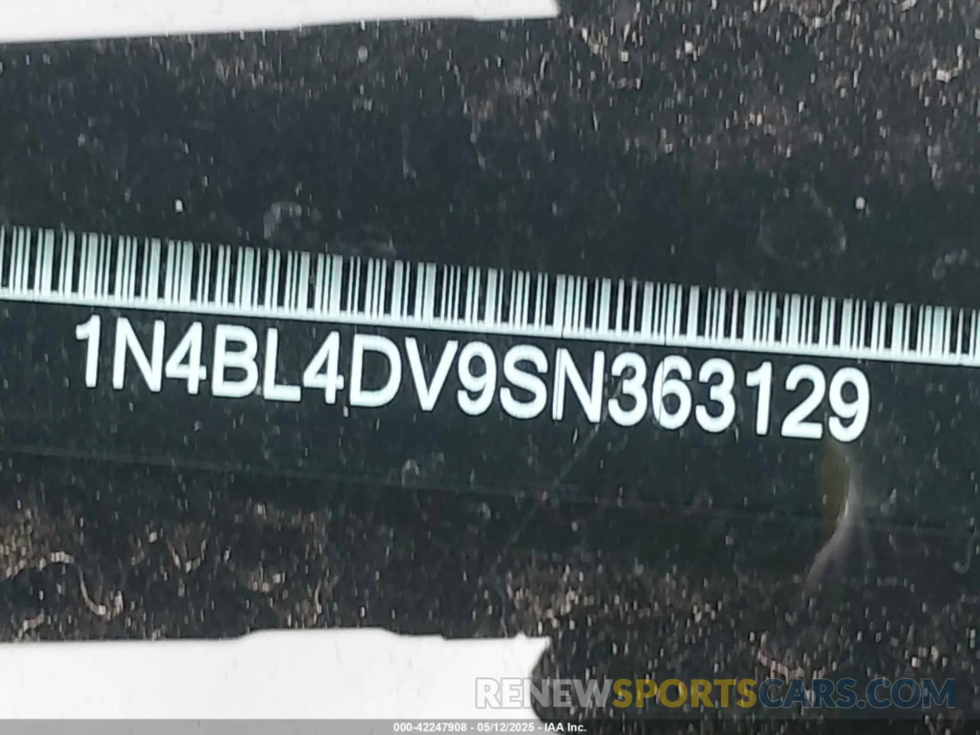 9 Photograph of a damaged car 1N4BL4DV9SN363129 NISSAN ALTIMA 2025