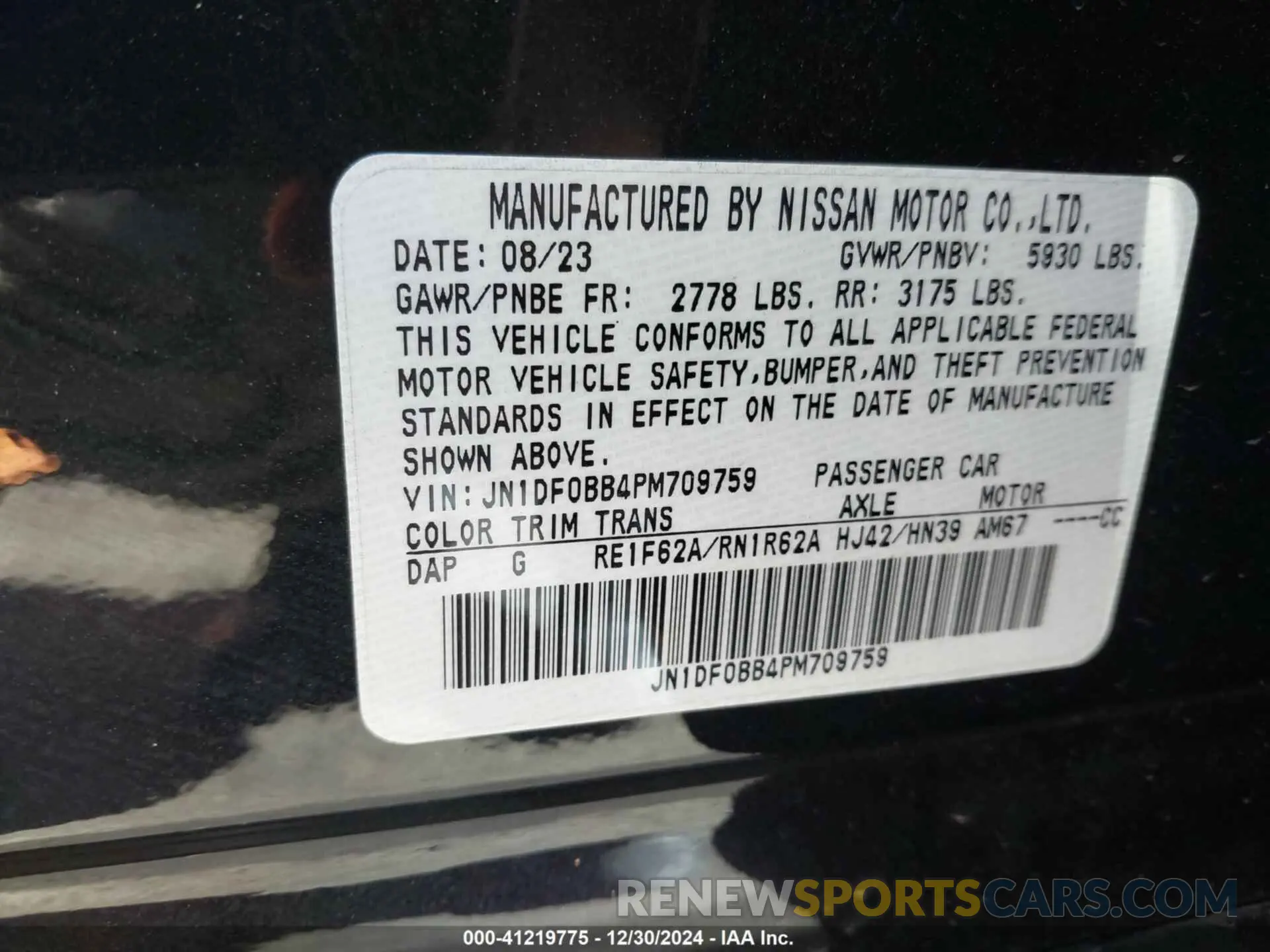 9 Photograph of a damaged car JN1DF0BB4PM709759 NISSAN ARIYA 2023